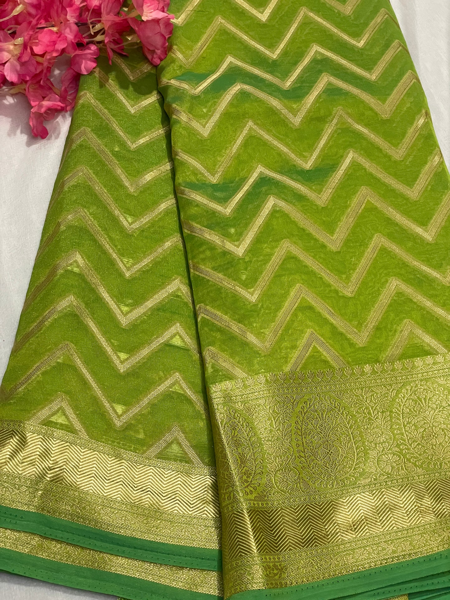 Chiffon Fancy Saree with Rich Pallu