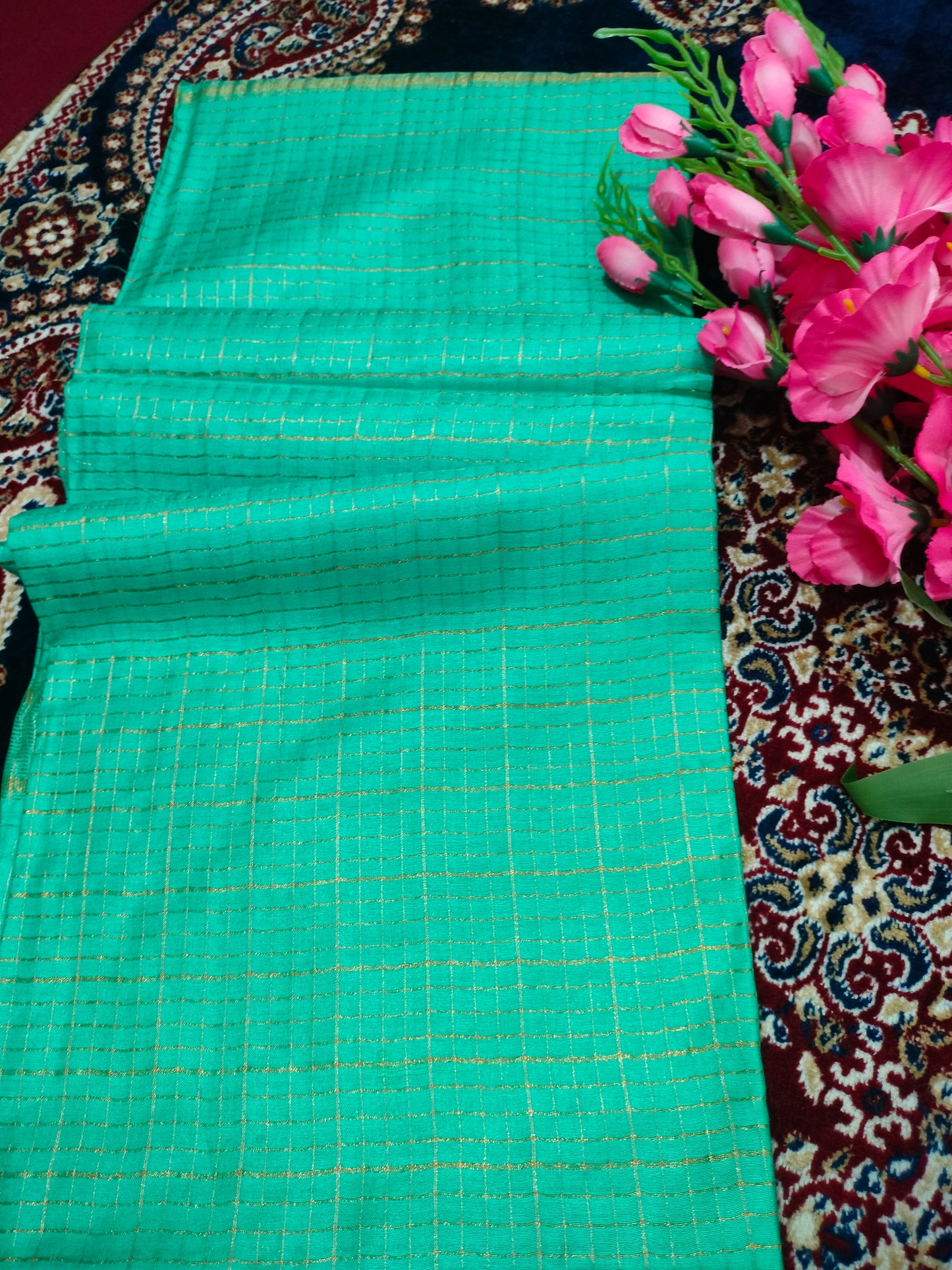 Black Geometric Saree