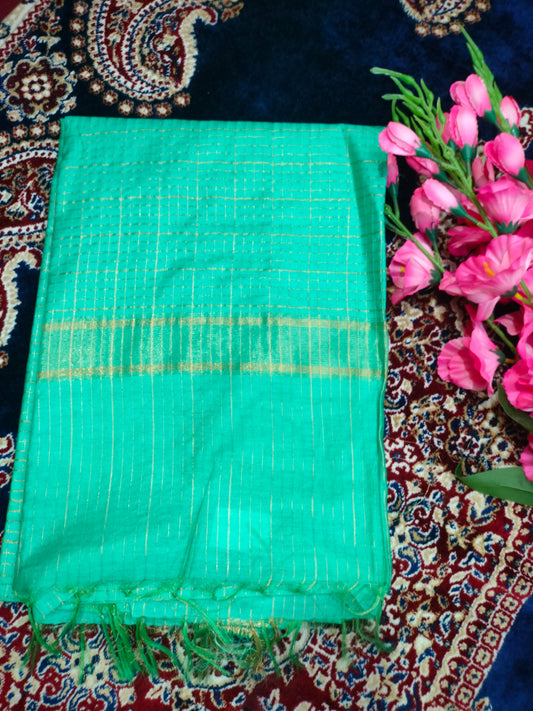 Green Geometric Saree