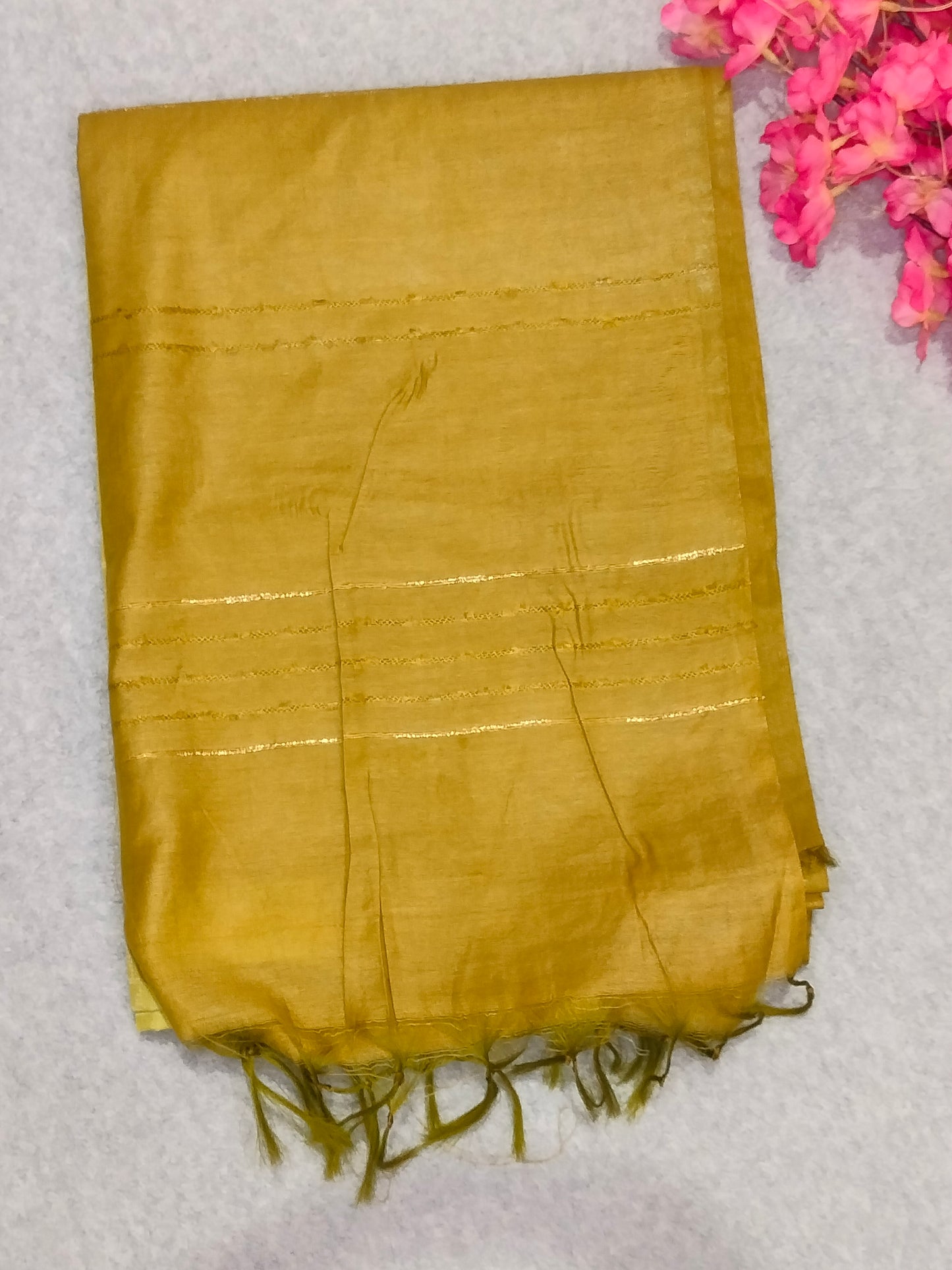 Cotton Mix Green Multi Shade Saree