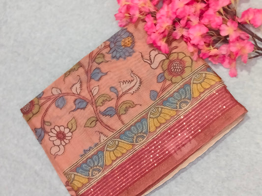 Bronze Color Floral Saree