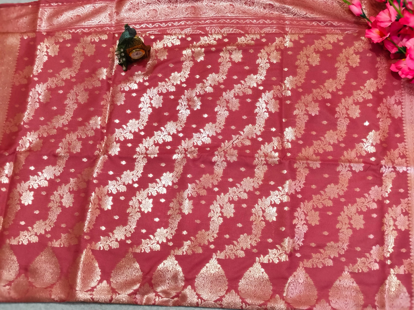 Banarasi Soft Silk Saree Pink