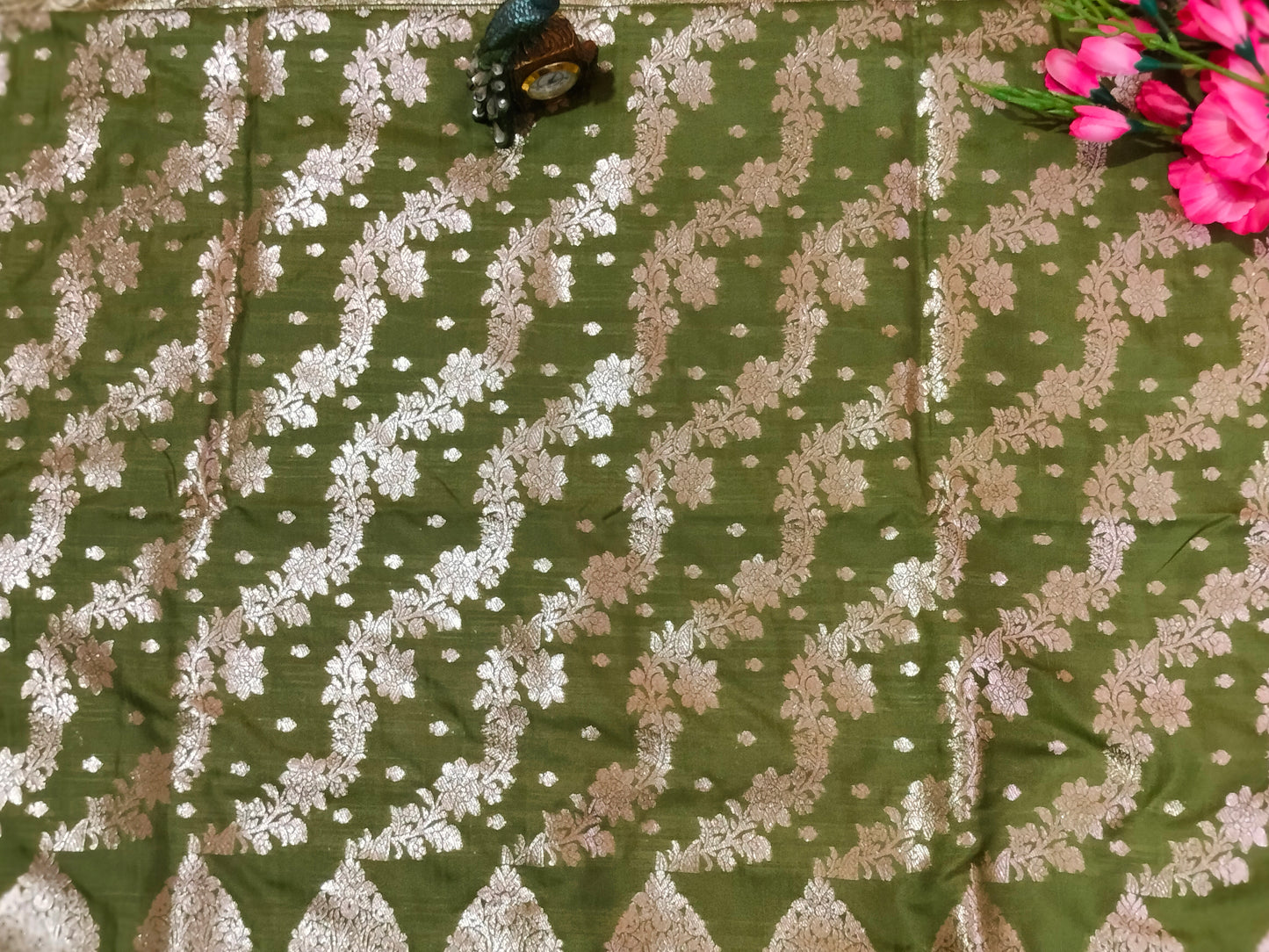 Banarasi Soft Silk Saree Green