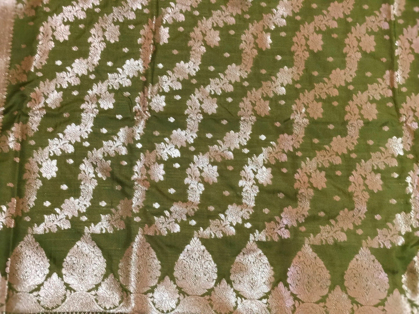 Banarasi Soft Silk Saree Green