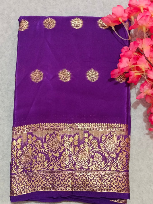 Crape Viscous Silk Saree