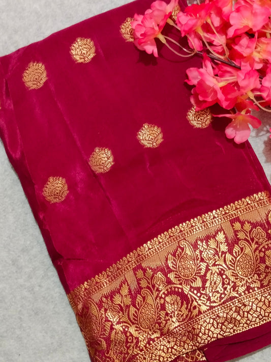 Crape Viscous Silk Saree