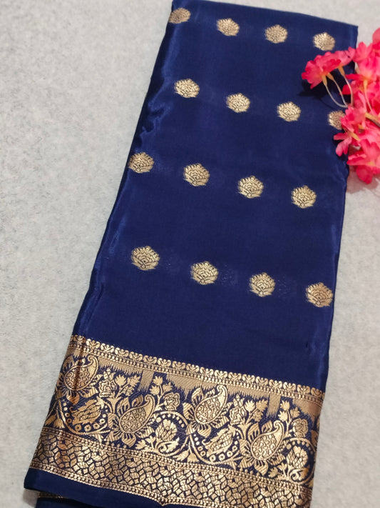 Crape Viscous Silk Saree