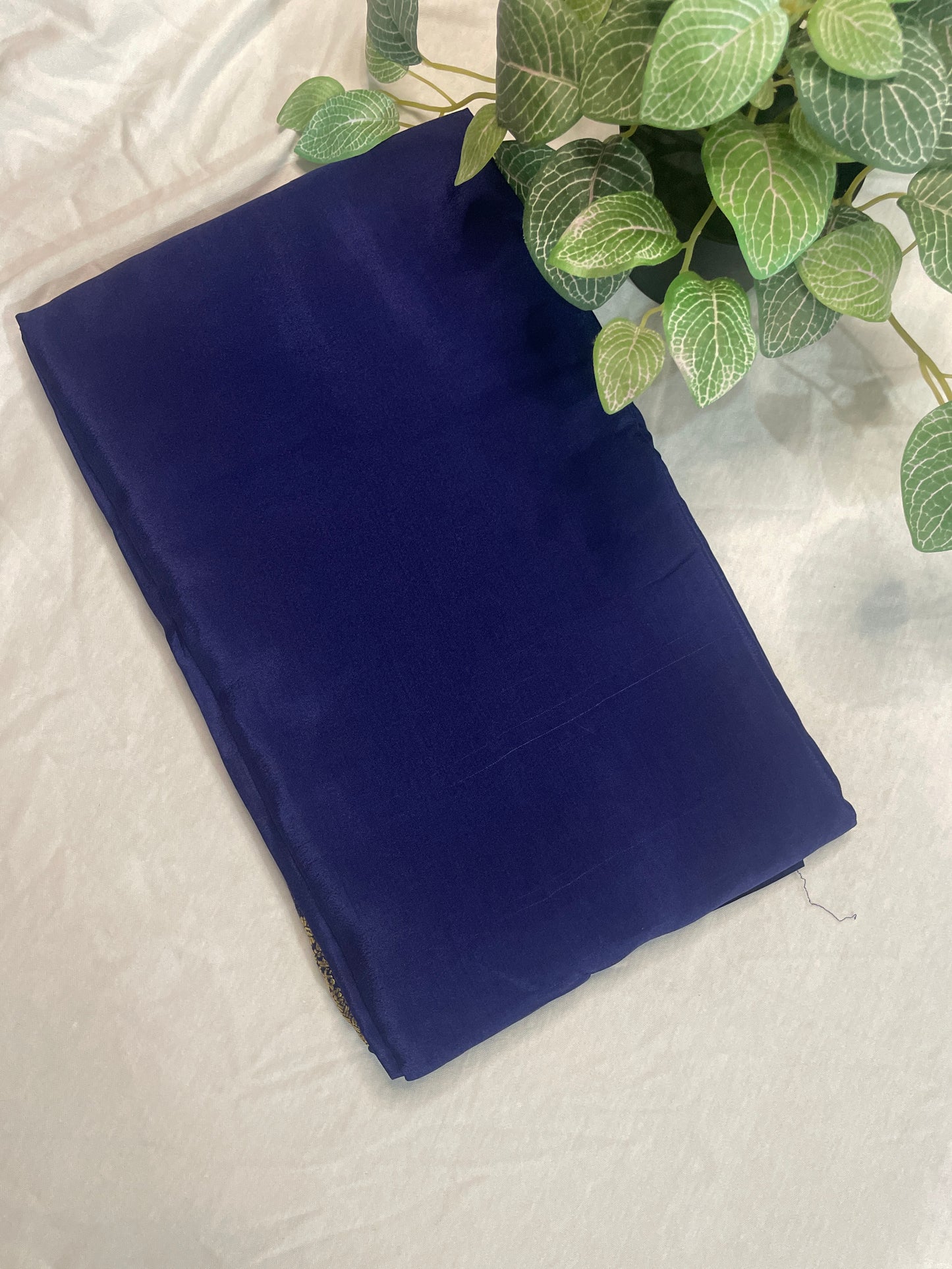Mango Border Viscous Saree Blue