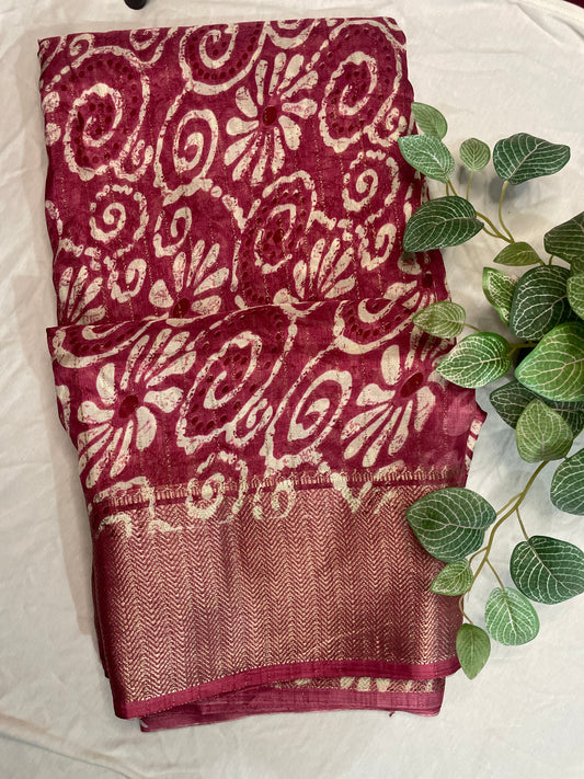 Dola Silk Saree - Lite Weight Pink