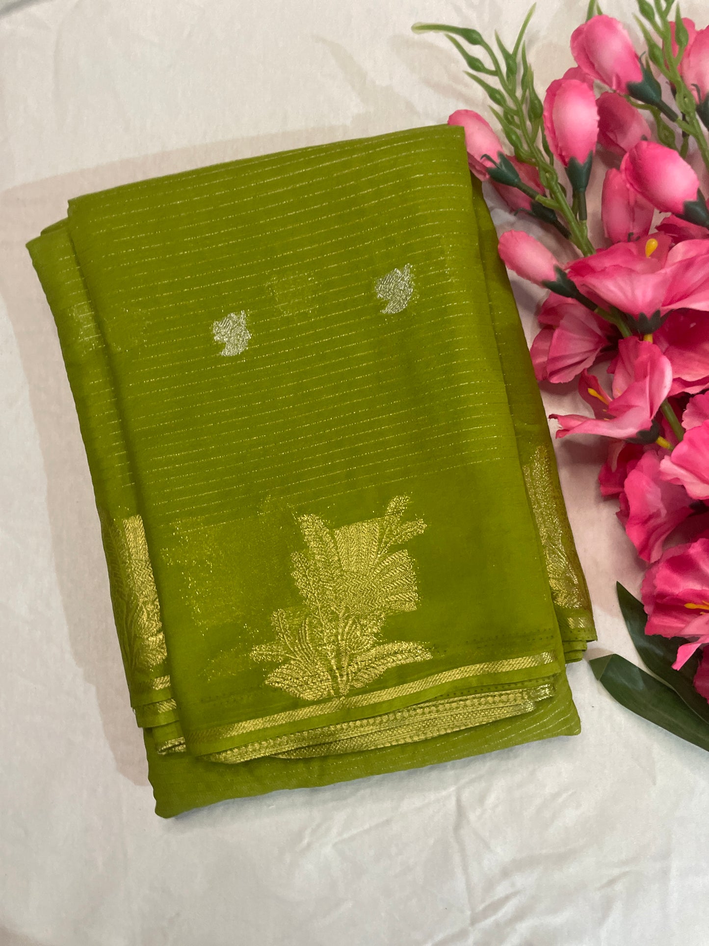 Brown Georget Saree