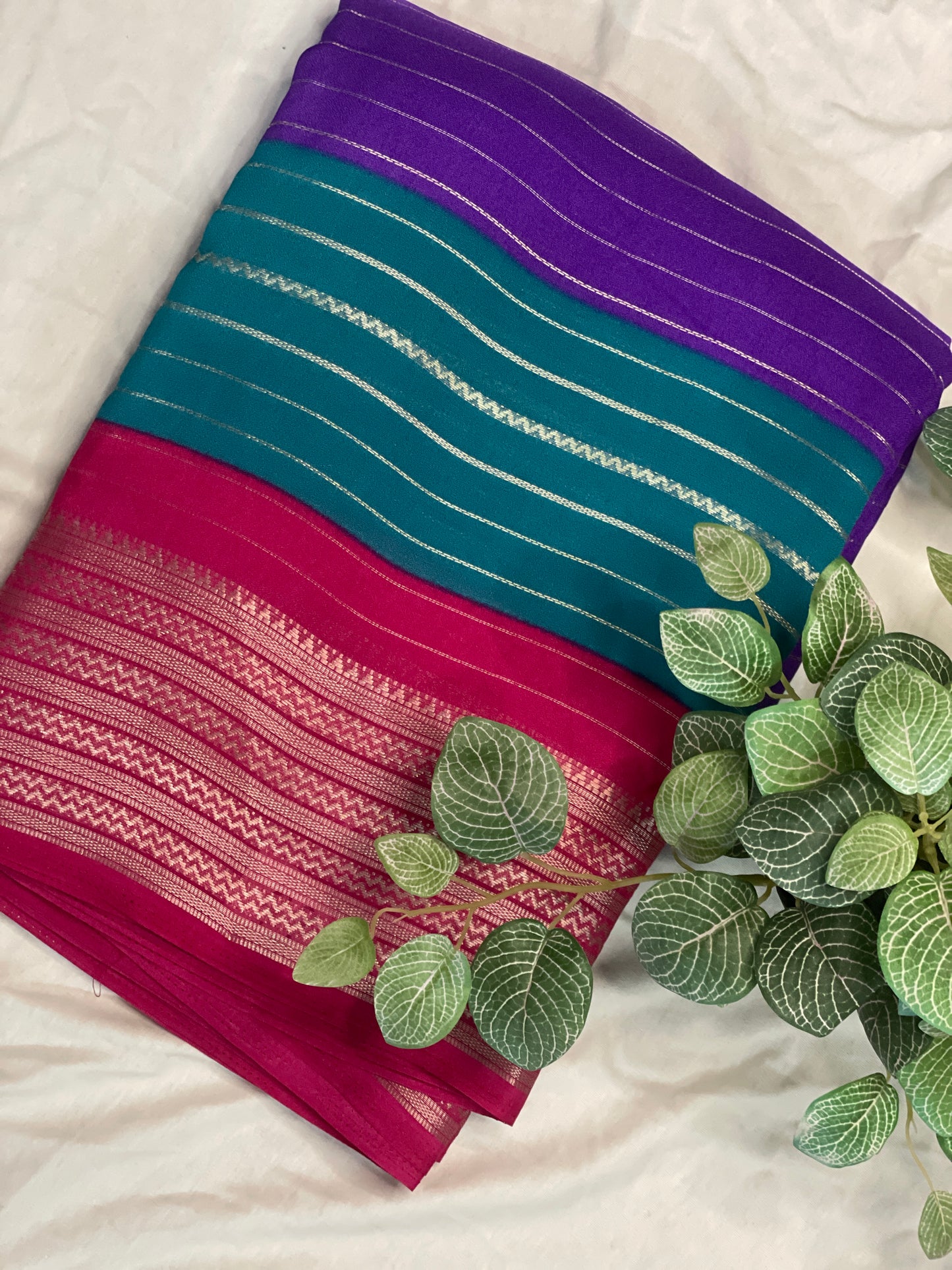 Georget 3D Saree Semi Mysore Silk Saree