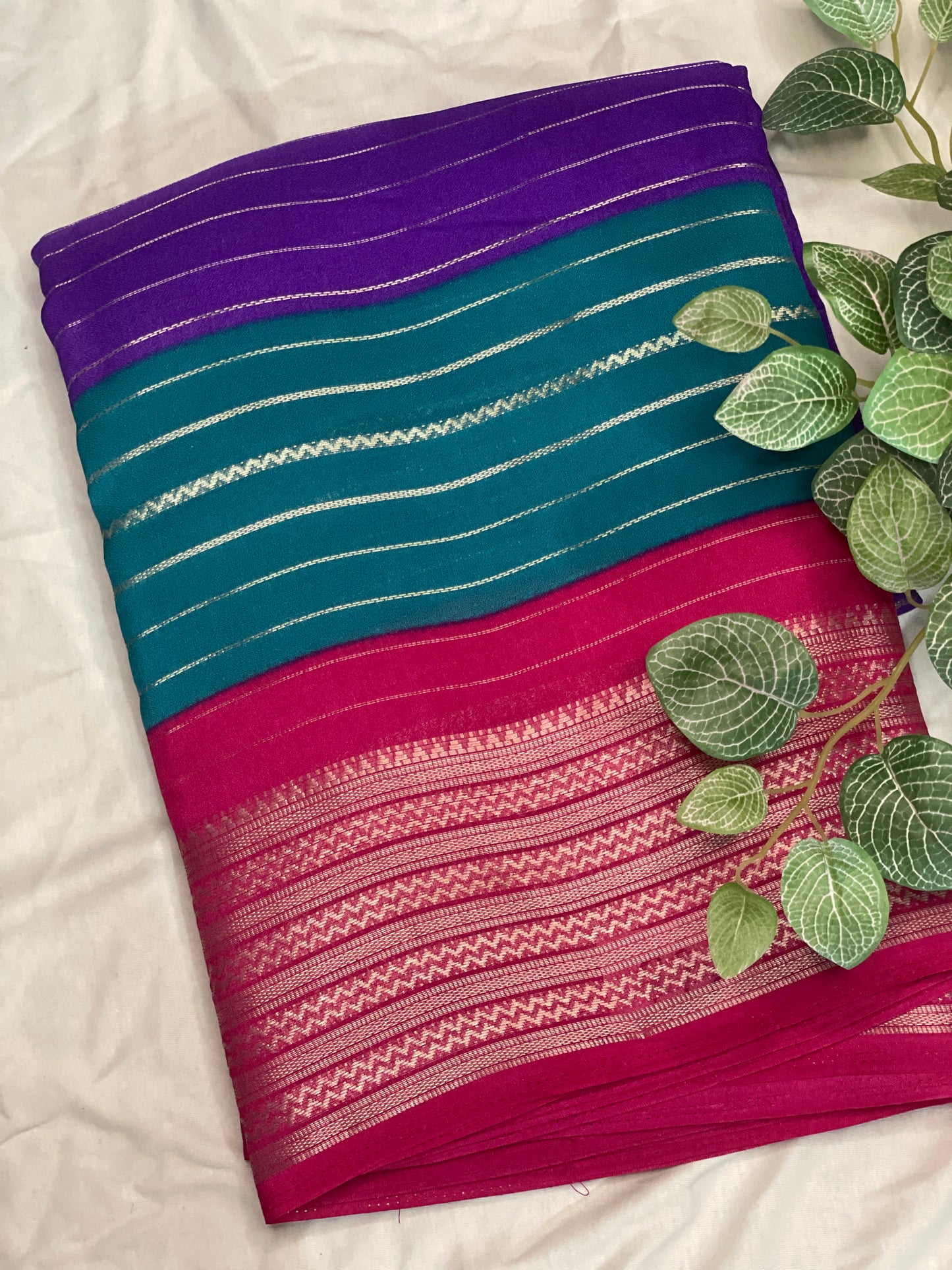Georget 3D Saree Semi Mysore Silk Saree