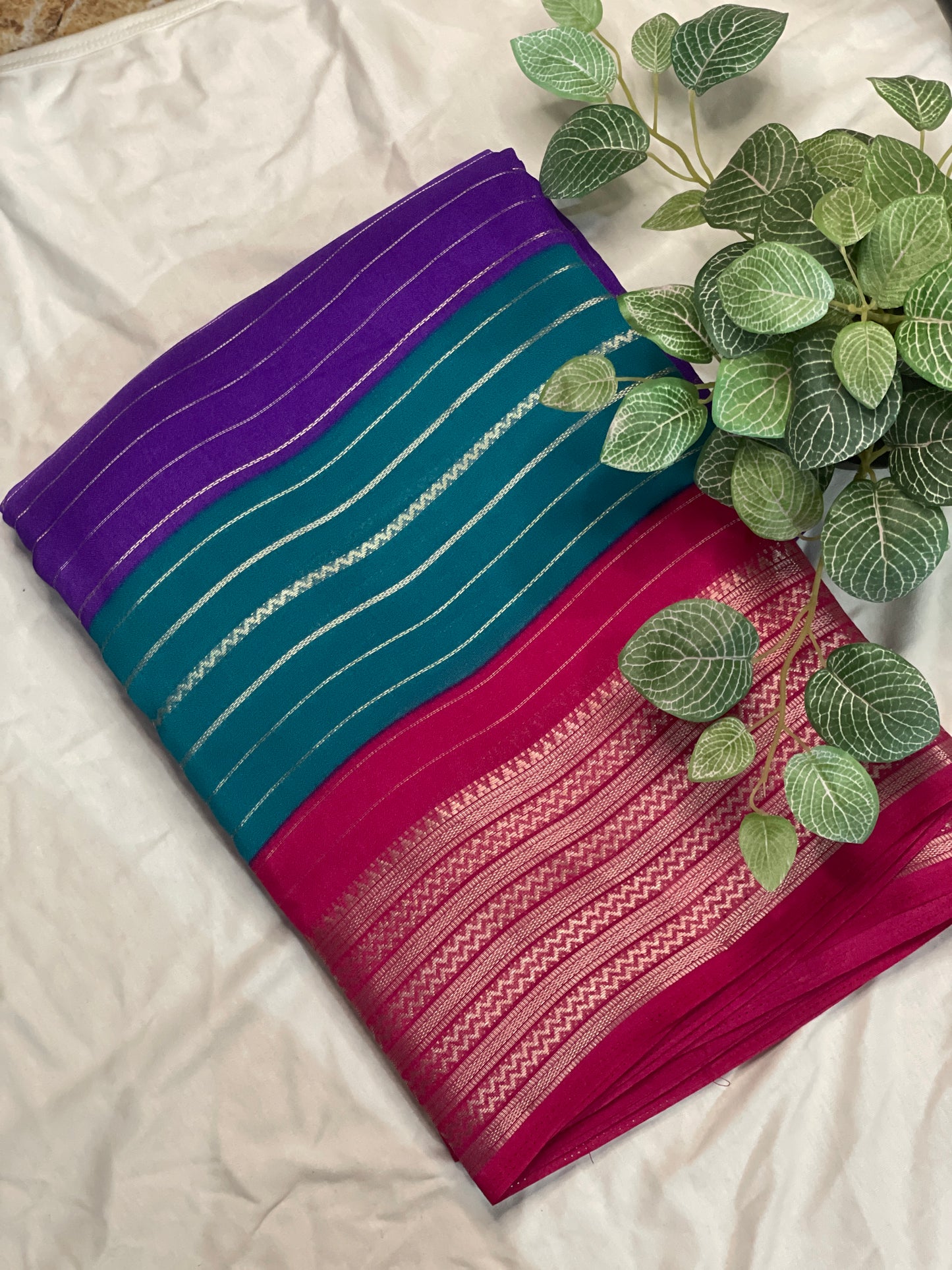 Georget 3D Saree Semi Mysore Silk Saree