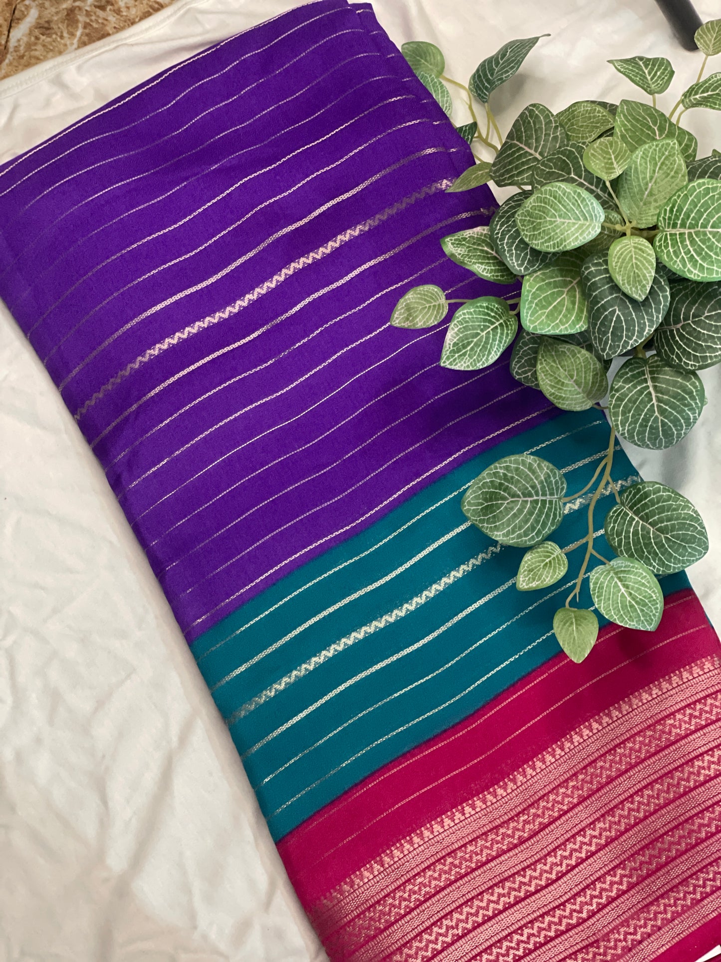 Georget 3D Saree Semi Mysore Silk Saree