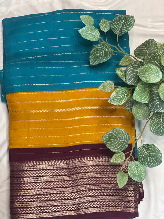 Georget 3D Saree Semi Mysore Silk Saree