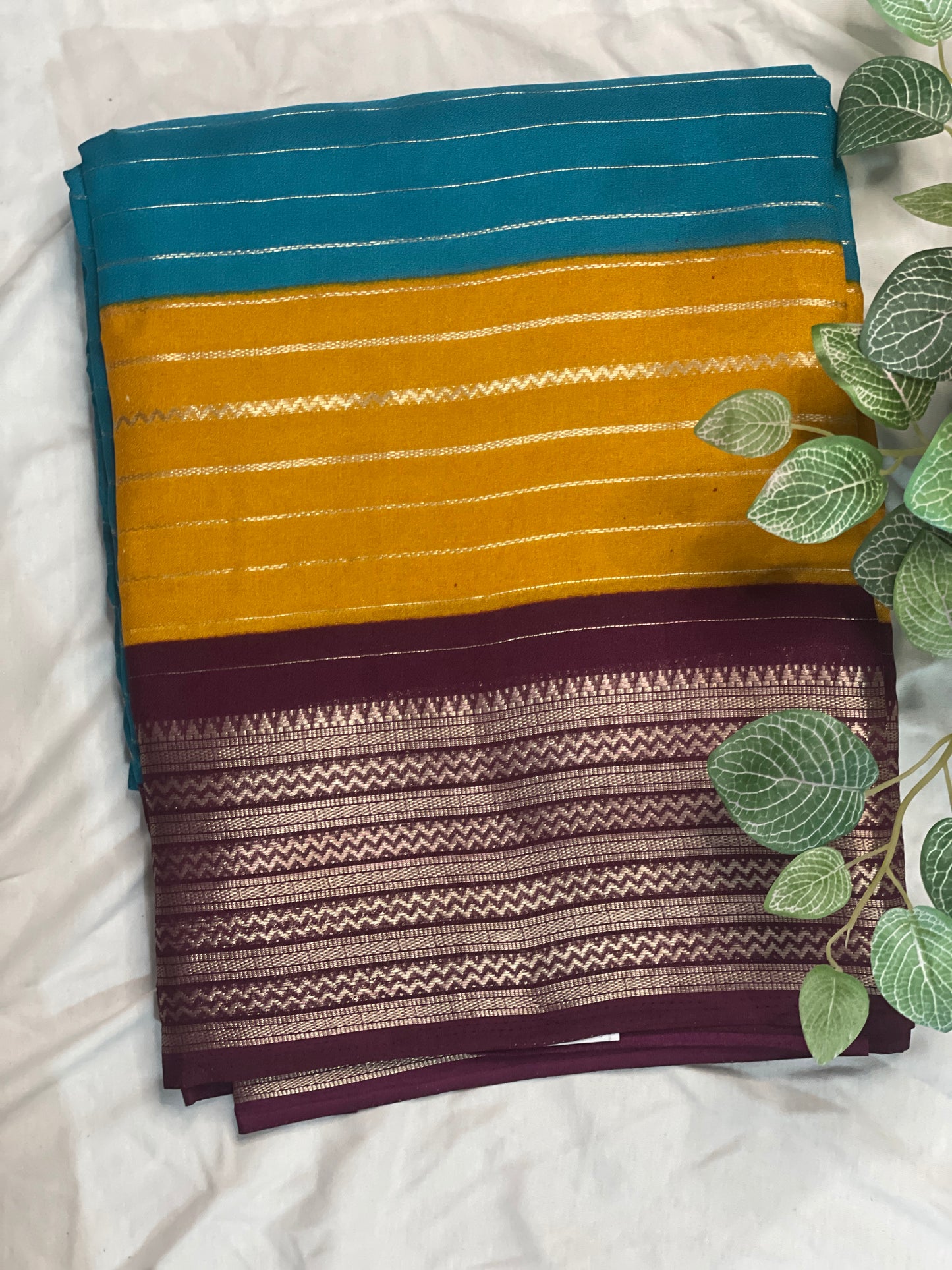 Georget 3D Saree Semi Mysore Silk Saree