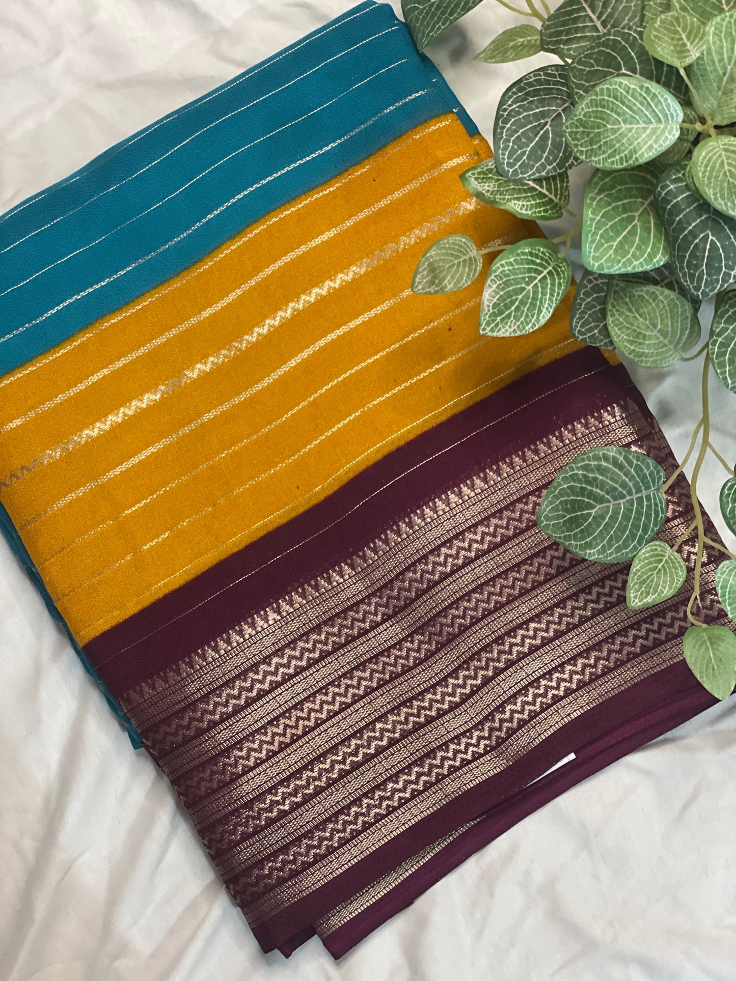 Georget 3D Saree Semi Mysore Silk Saree