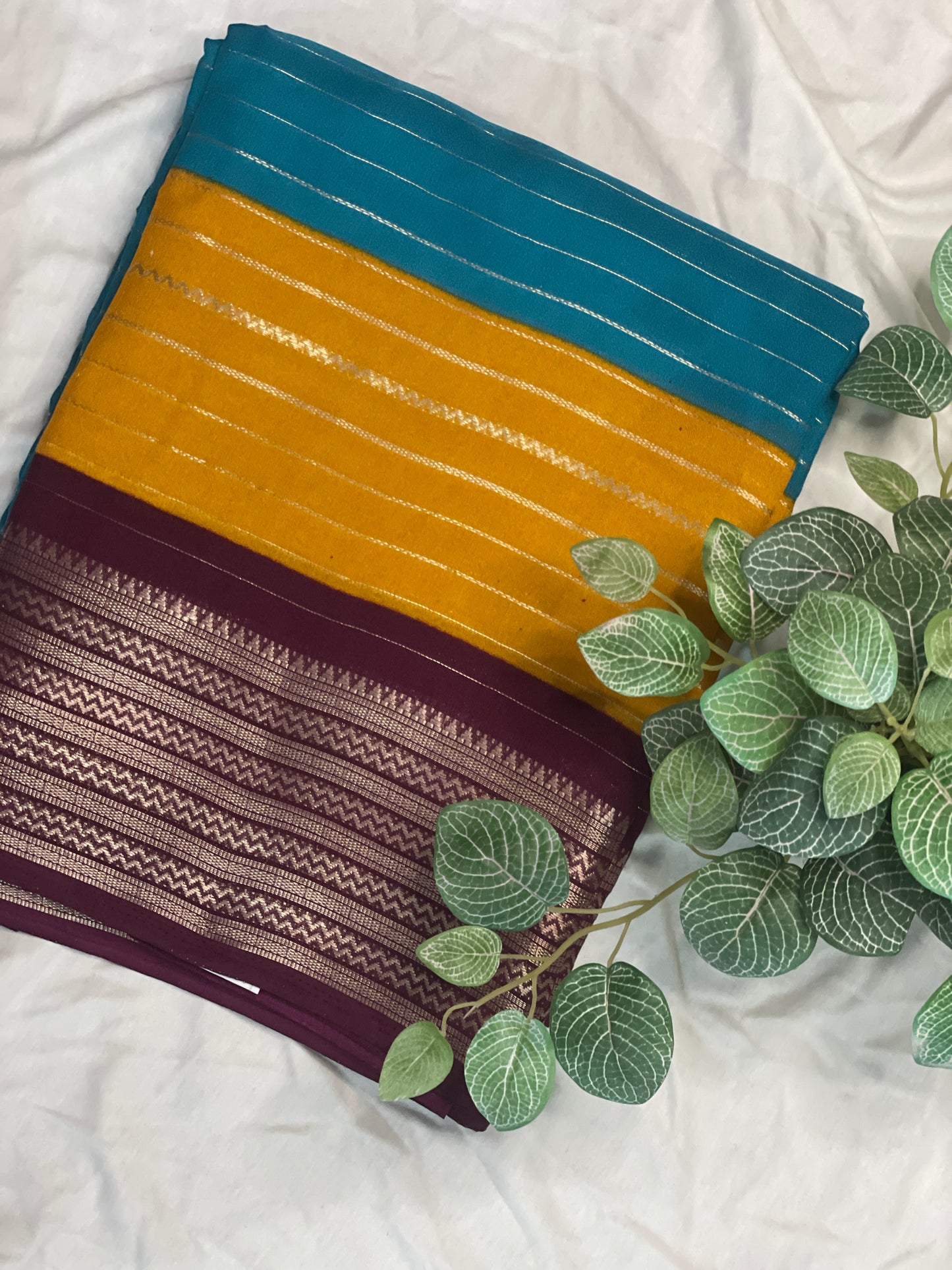 Georget 3D Saree Semi Mysore Silk Saree