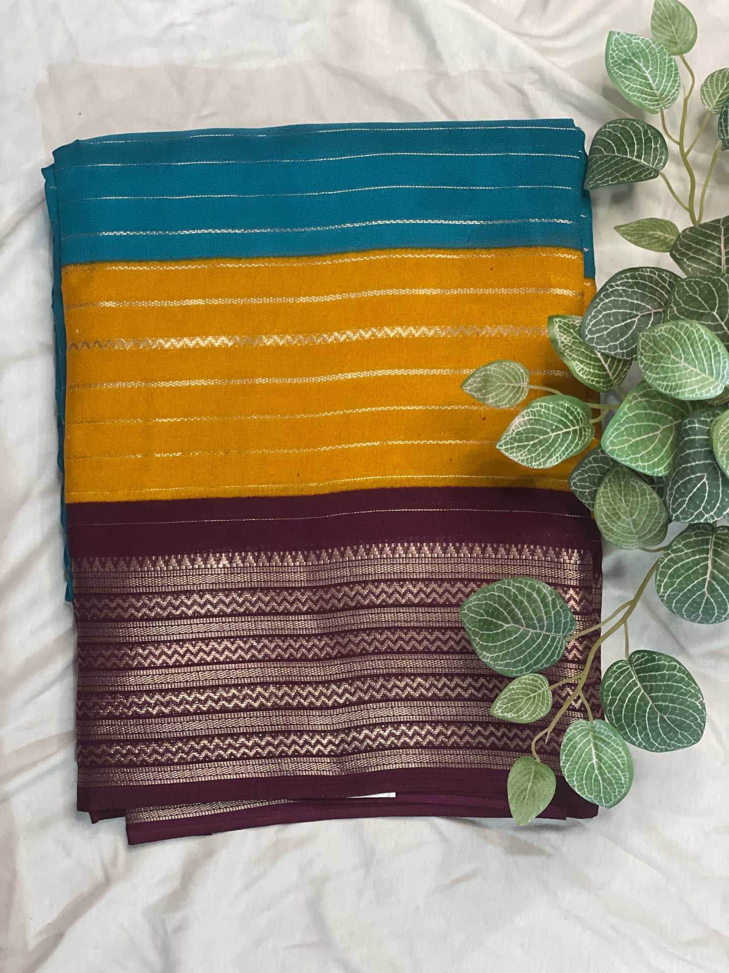 Georget 3D Saree Semi Mysore Silk Saree