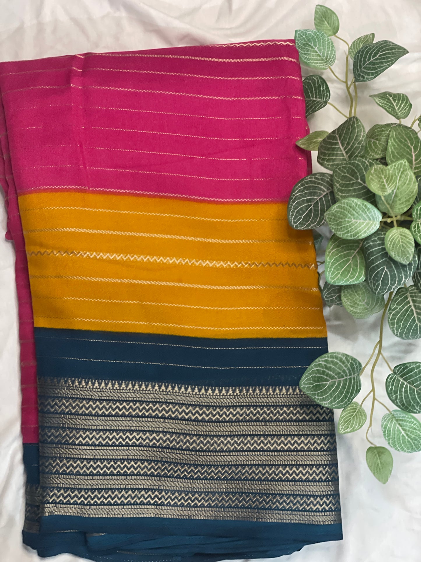 Georget 3D Saree Semi Mysore Silk Saree