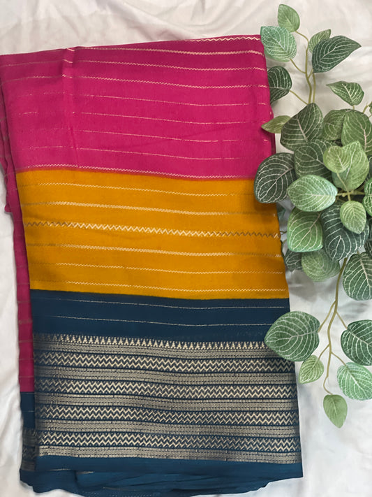 Georget 3D Saree Semi Mysore Silk Saree