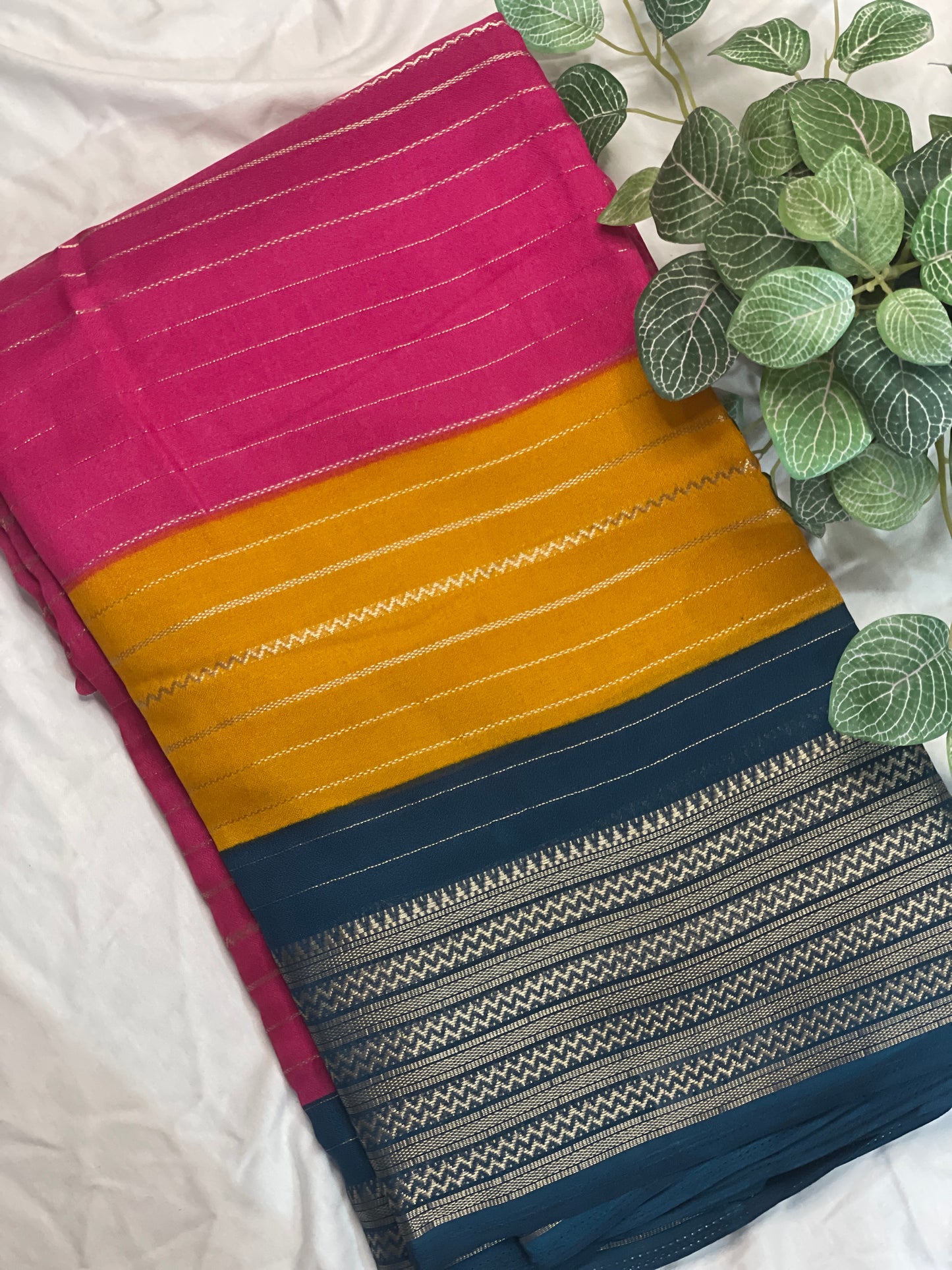 Georget 3D Saree Semi Mysore Silk Saree