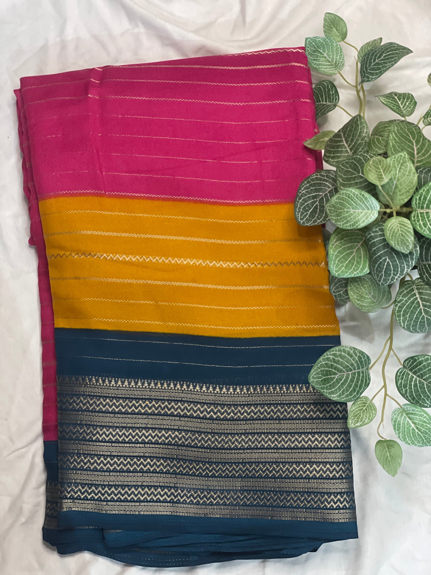 Georget 3D Saree Semi Mysore Silk Saree
