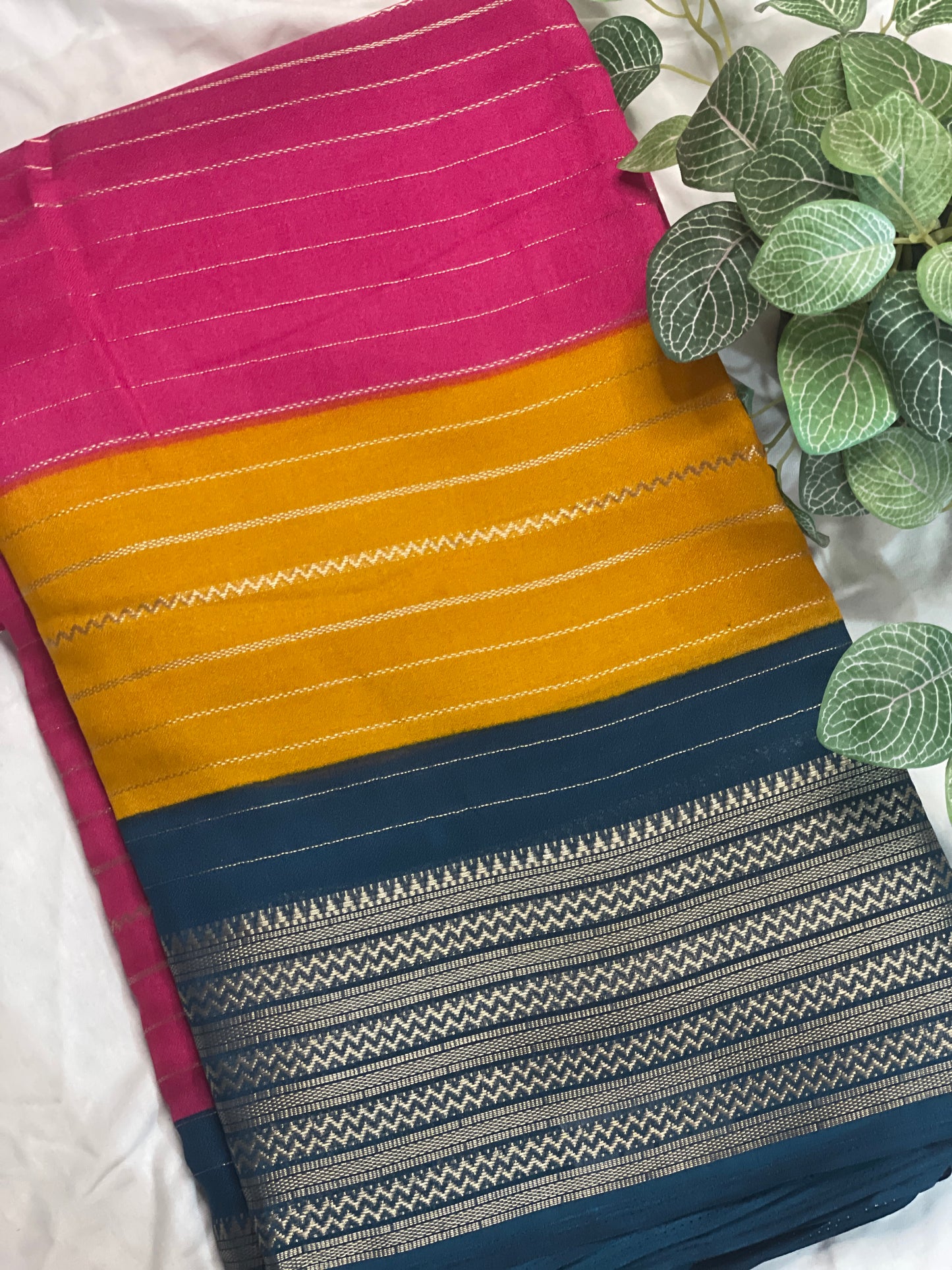 Georget 3D Saree Semi Mysore Silk Saree