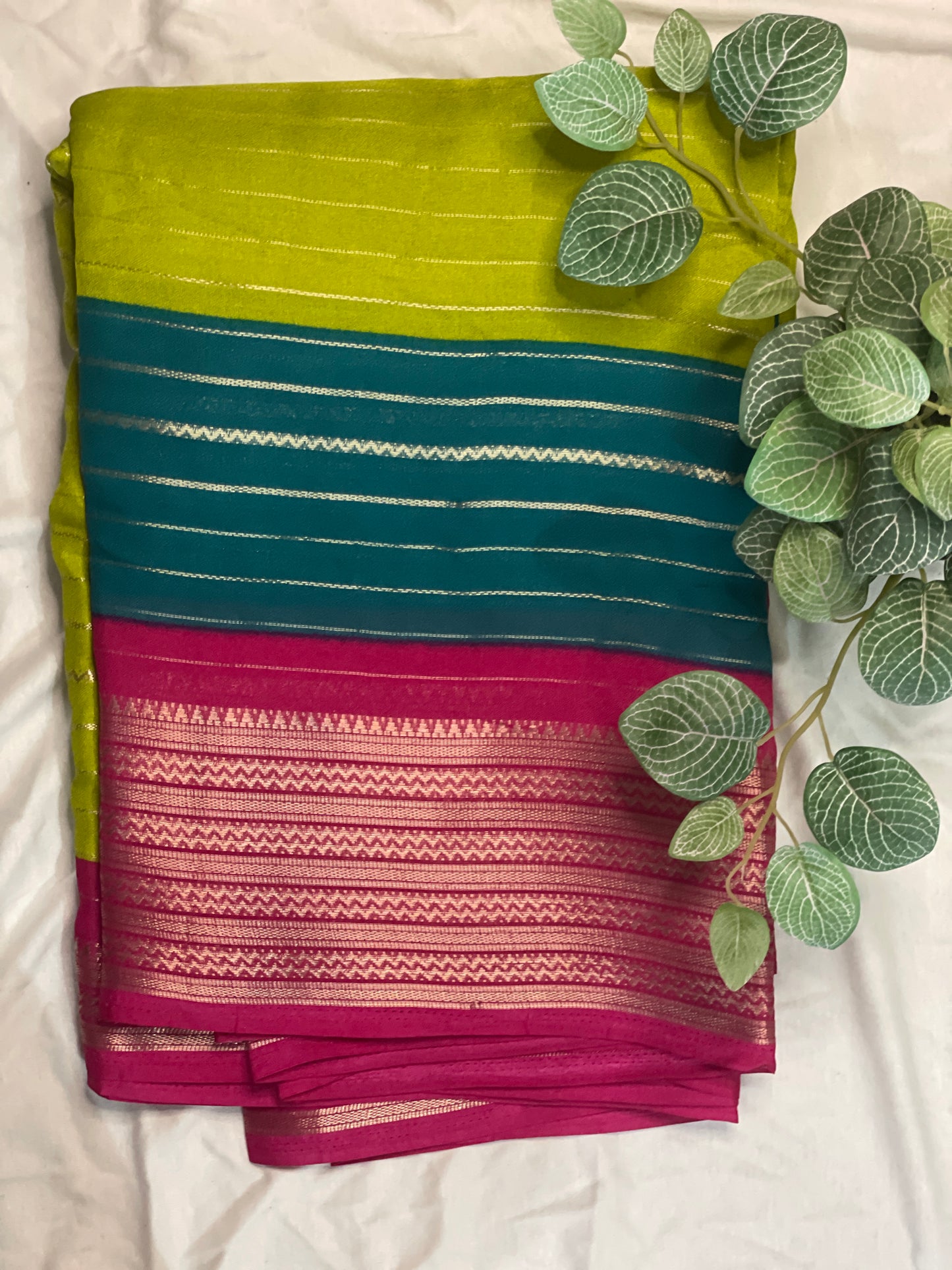Georget 3D Saree Semi Mysore Silk Saree