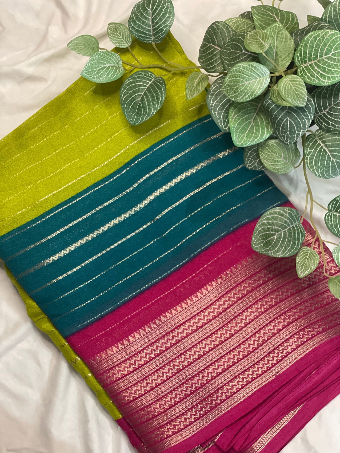 Georget 3D Saree Semi Mysore Silk Saree