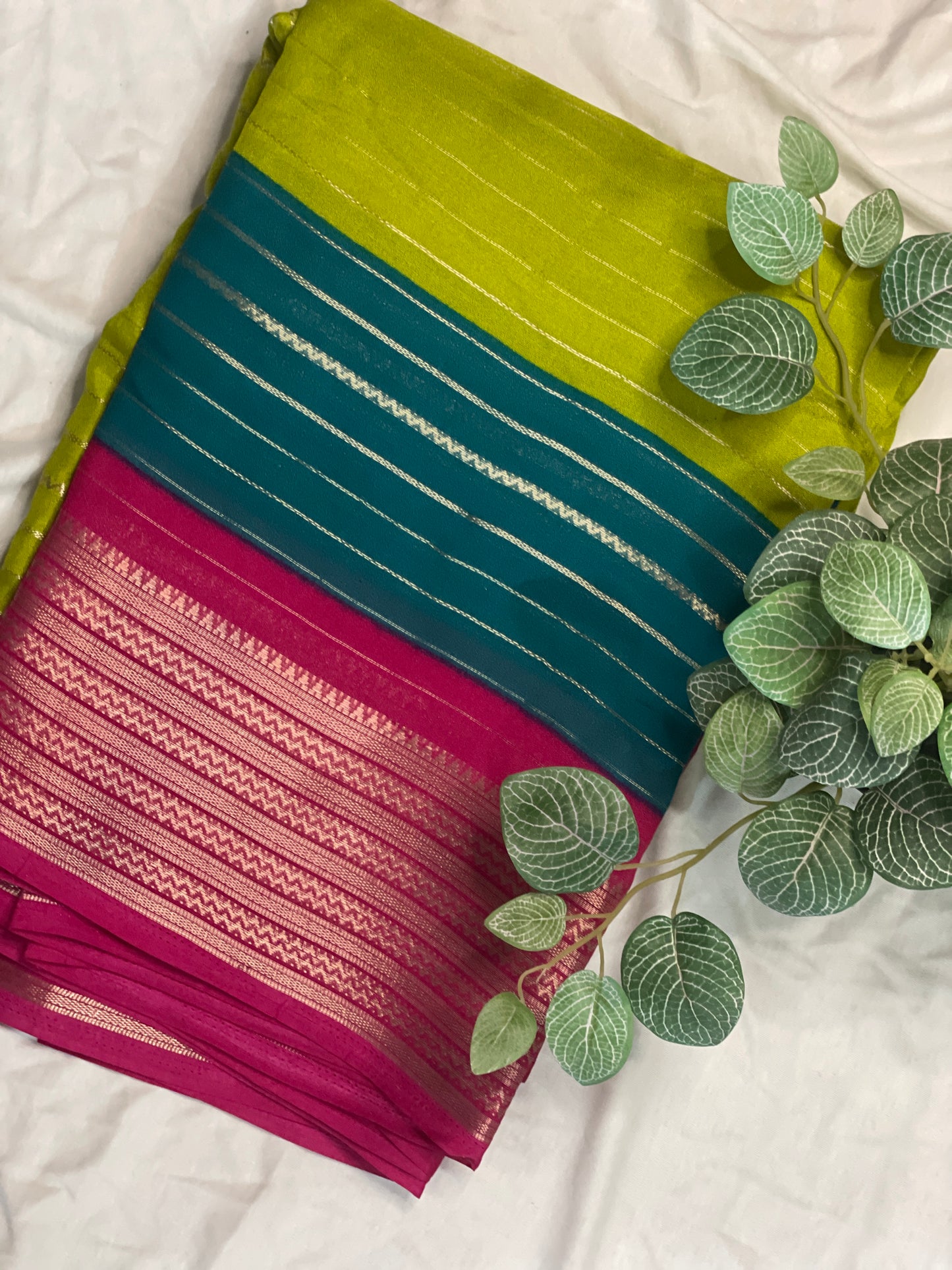 Georget 3D Saree Semi Mysore Silk Saree