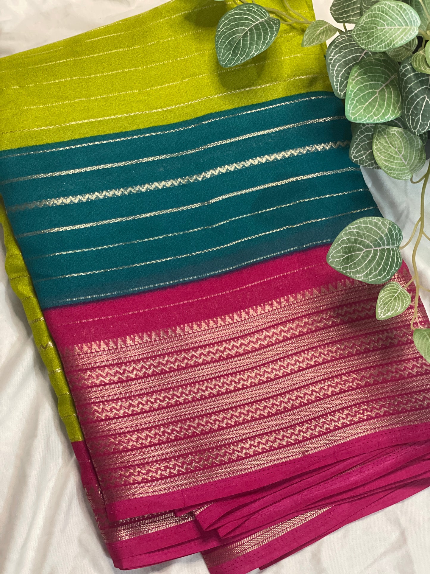 Georget 3D Saree Semi Mysore Silk Saree
