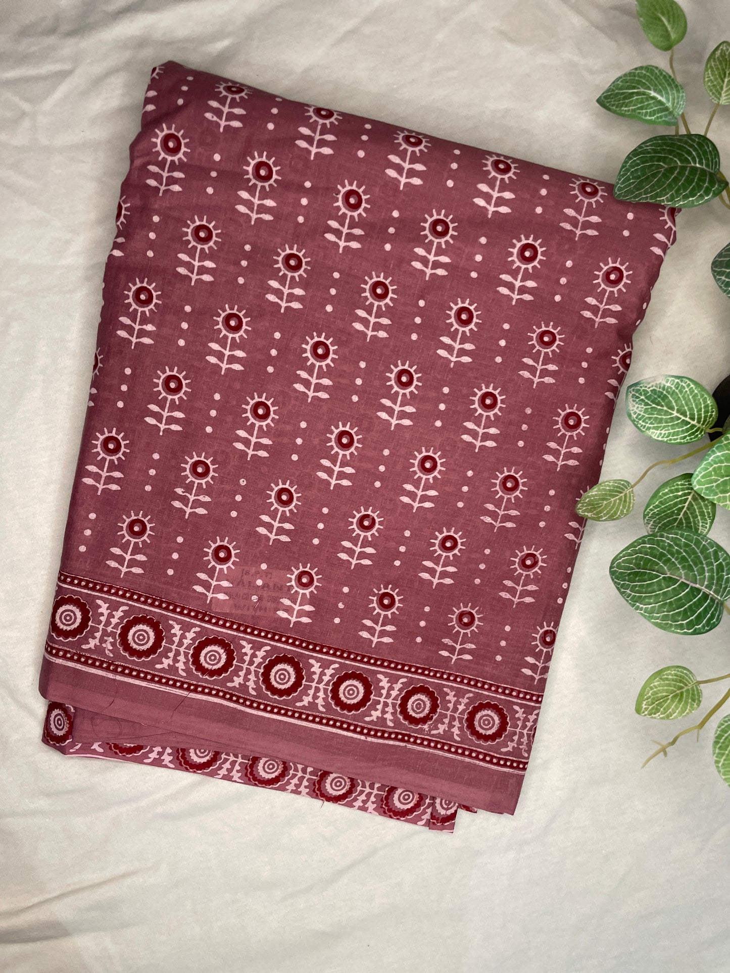 Mul Cotton Pink Saree