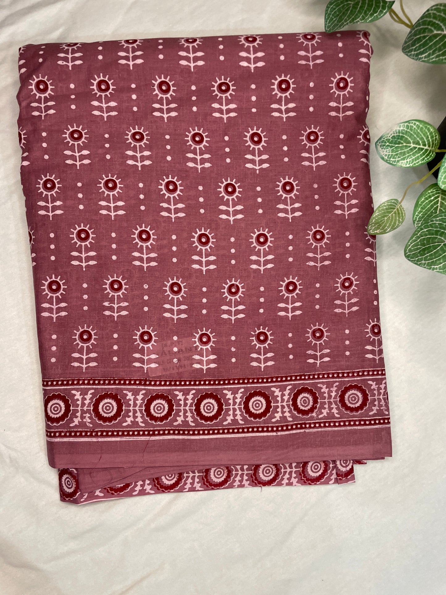 Mul Cotton Pink Saree