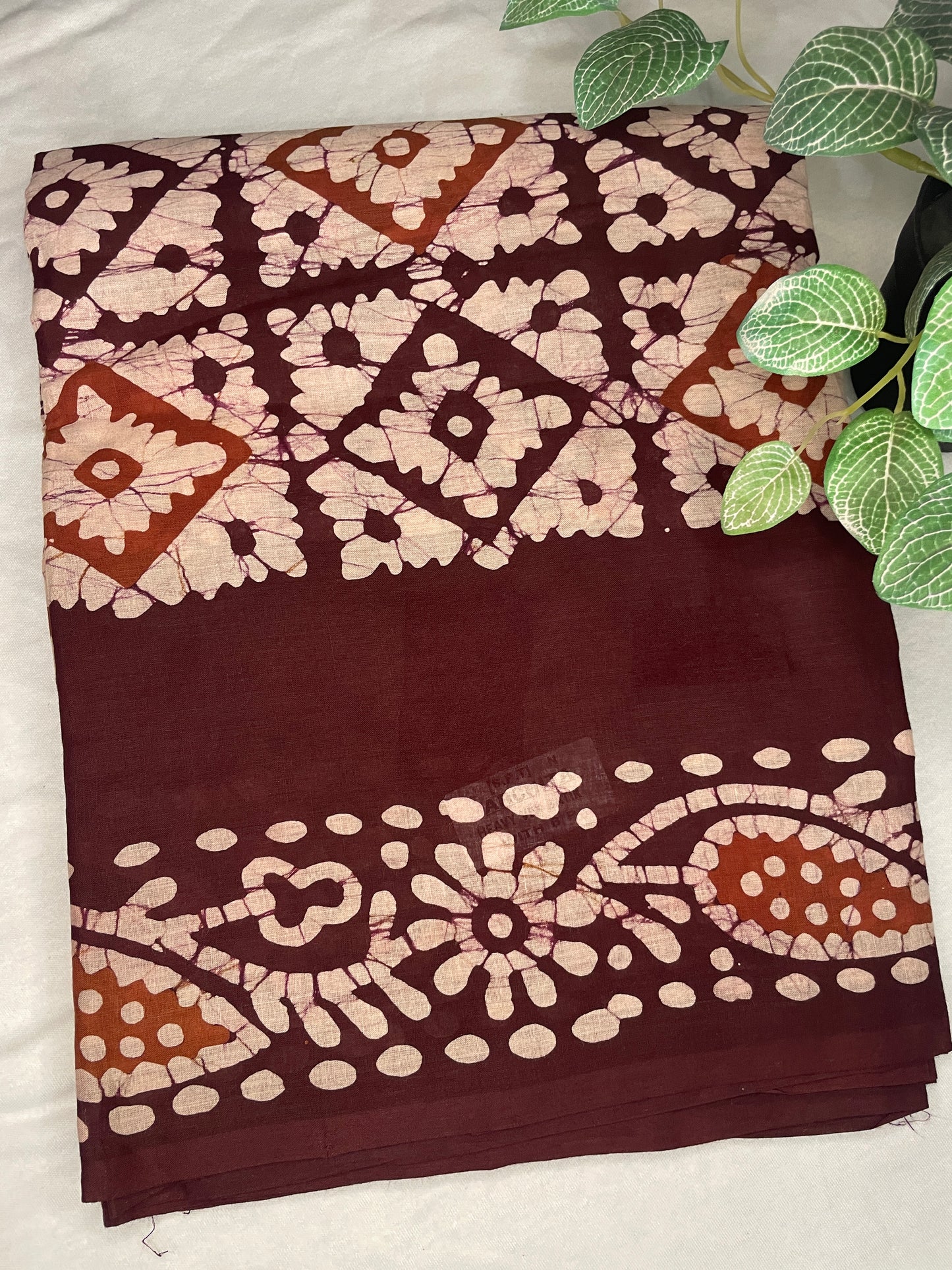 Mul Cotton Brown Saree
