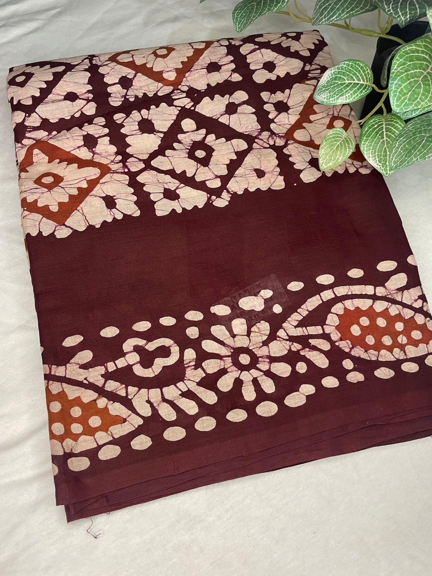 Mul Cotton Brown Saree