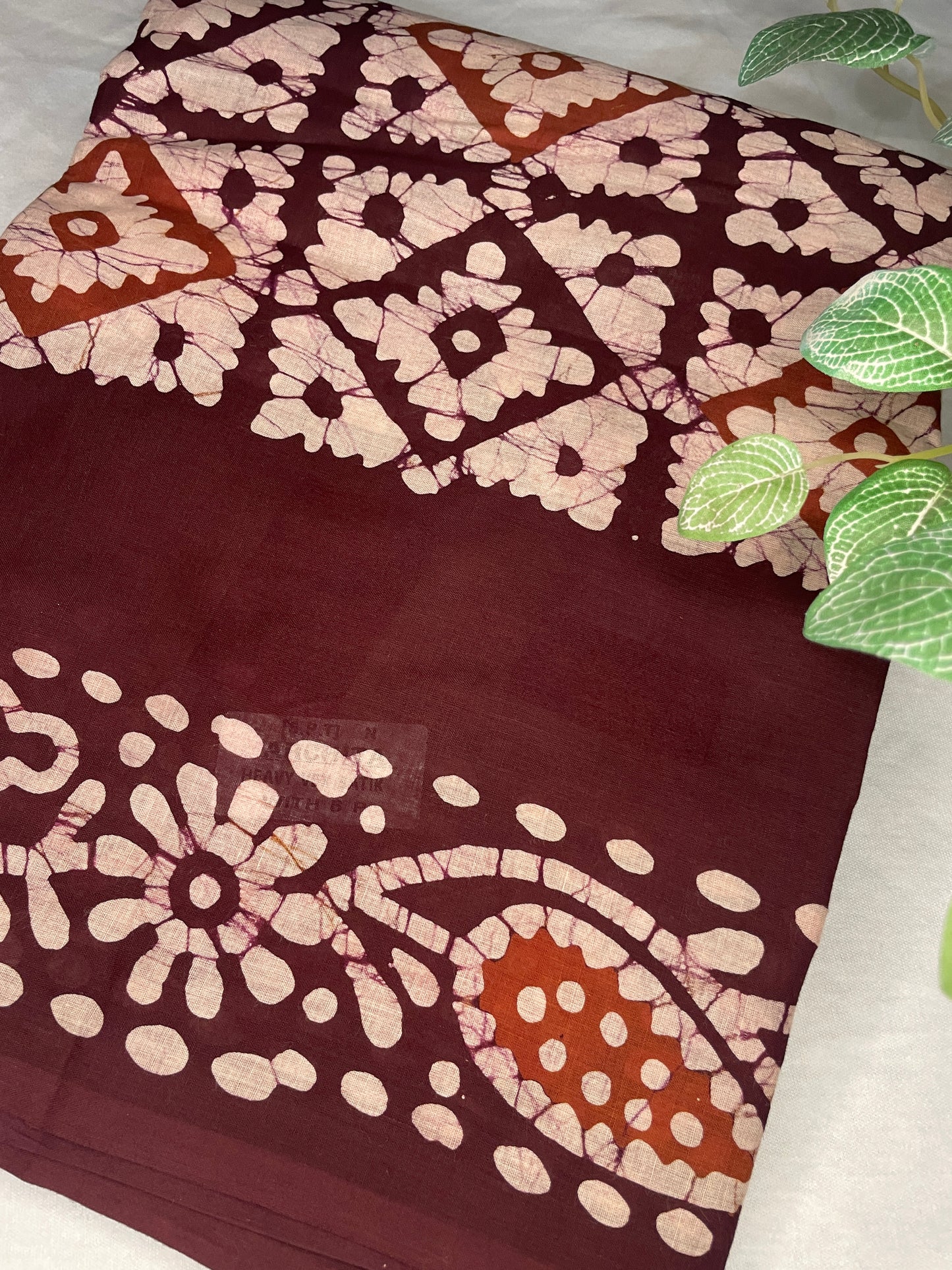 Mul Cotton Brown Saree