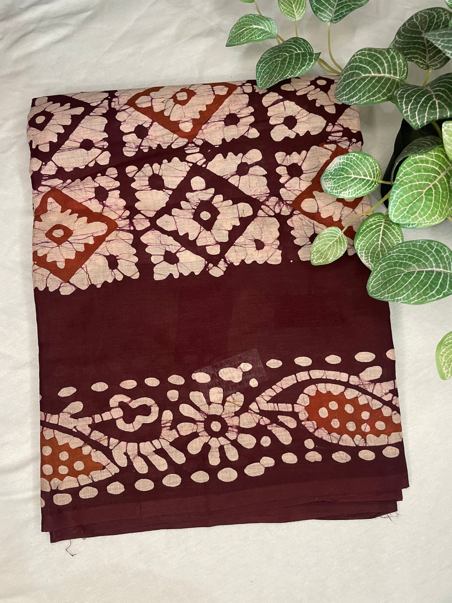 Mul Cotton Brown Saree