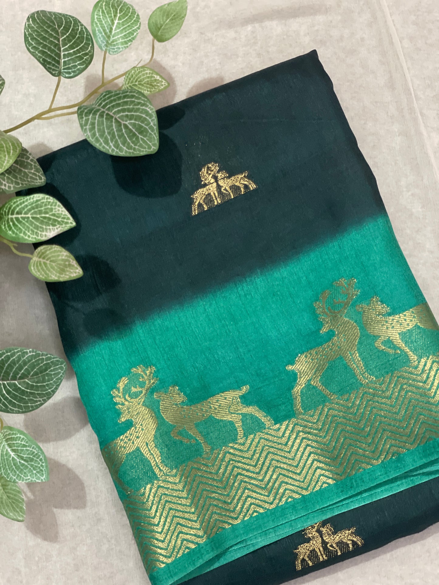 Deer Butta Banarasi Raw Silk Saree