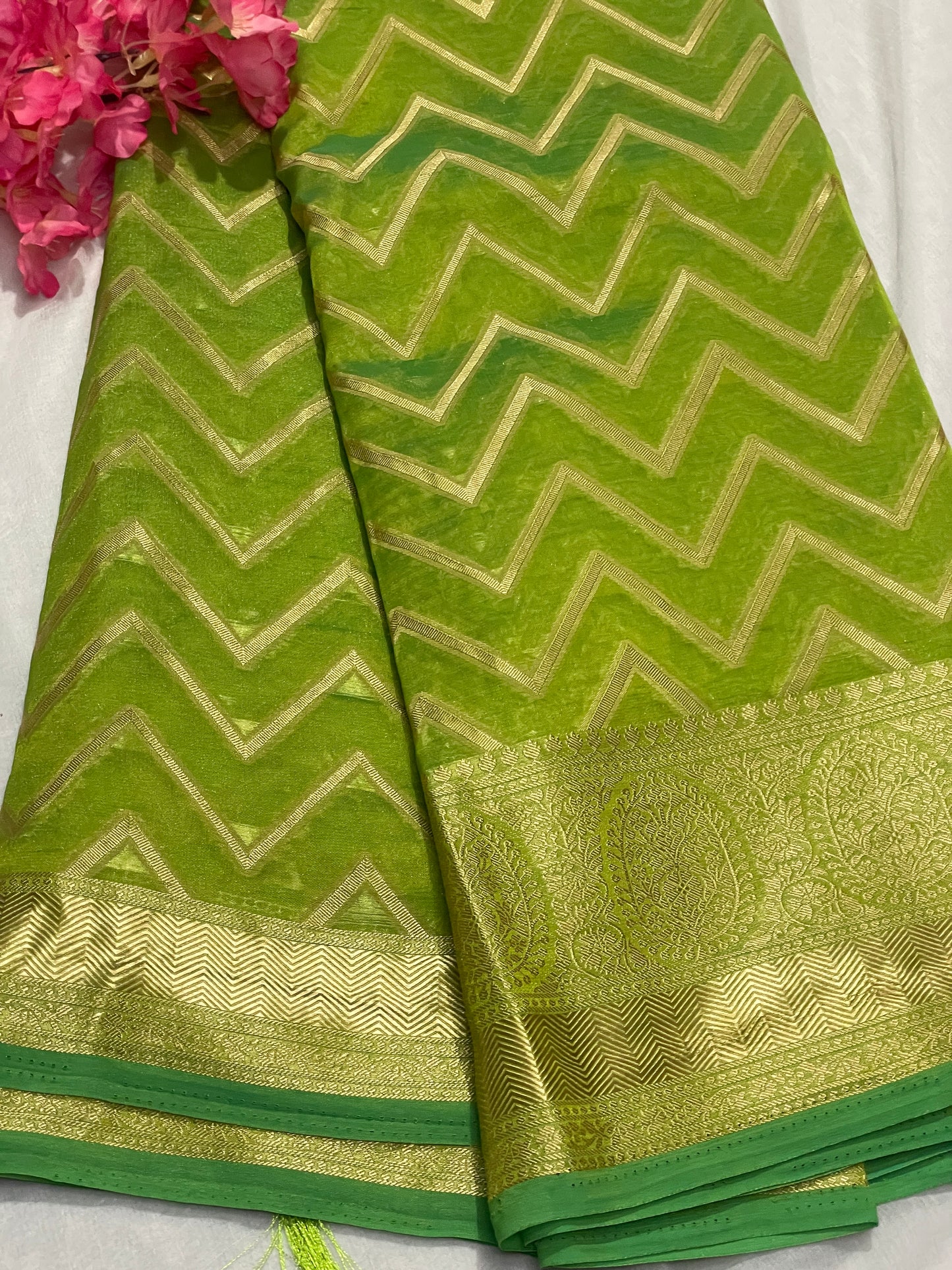 Chiffon Fancy Saree with Rich Pallu