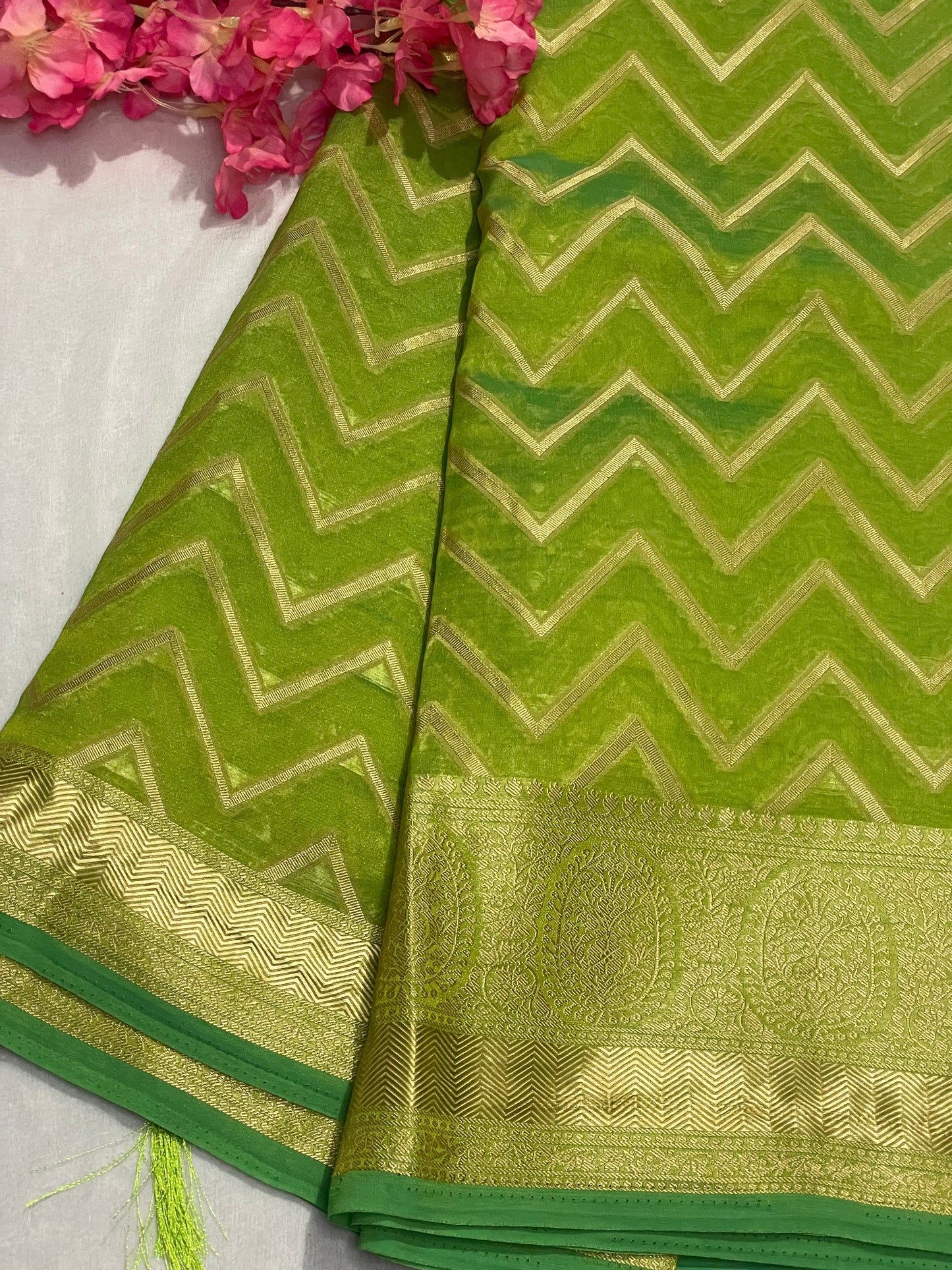 Chiffon Fancy Saree with Rich Pallu