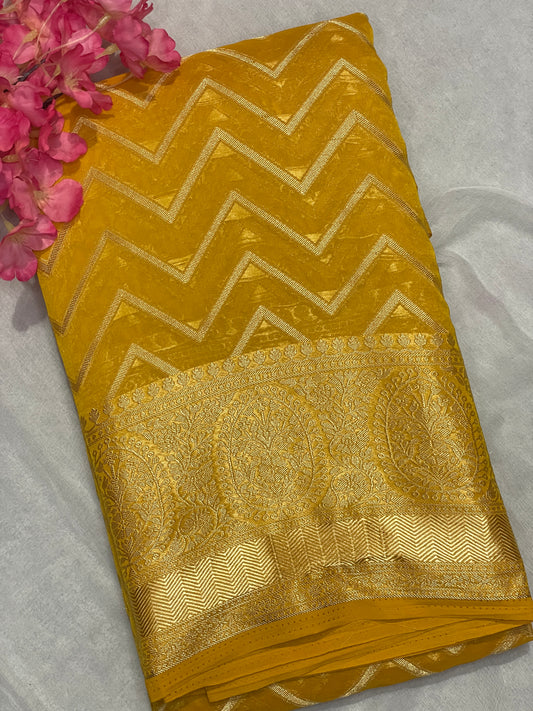 Chiffon Fancy Saree with Rich Pallu