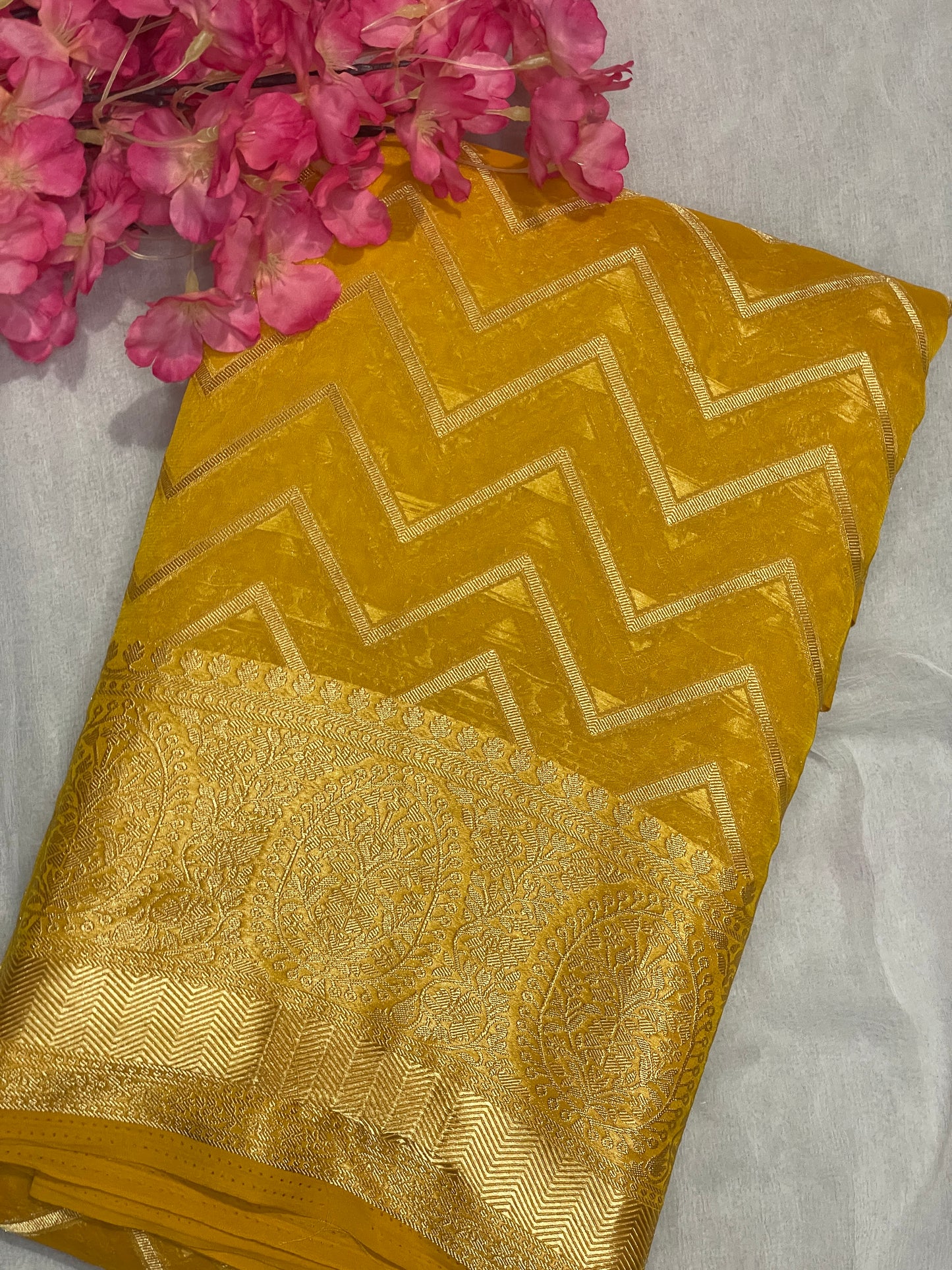 Chiffon Fancy Saree with Rich Pallu