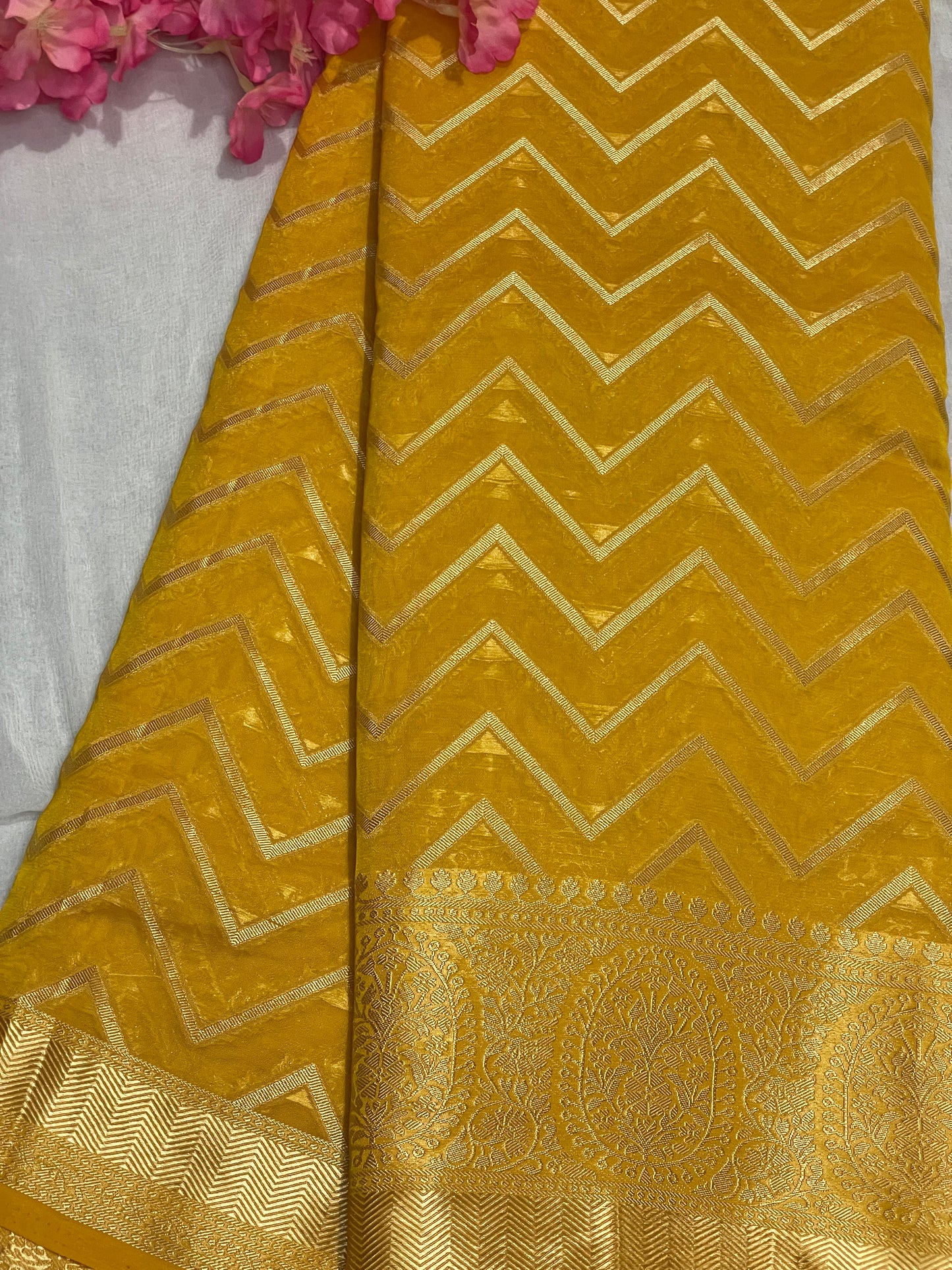 Chiffon Fancy Saree with Rich Pallu