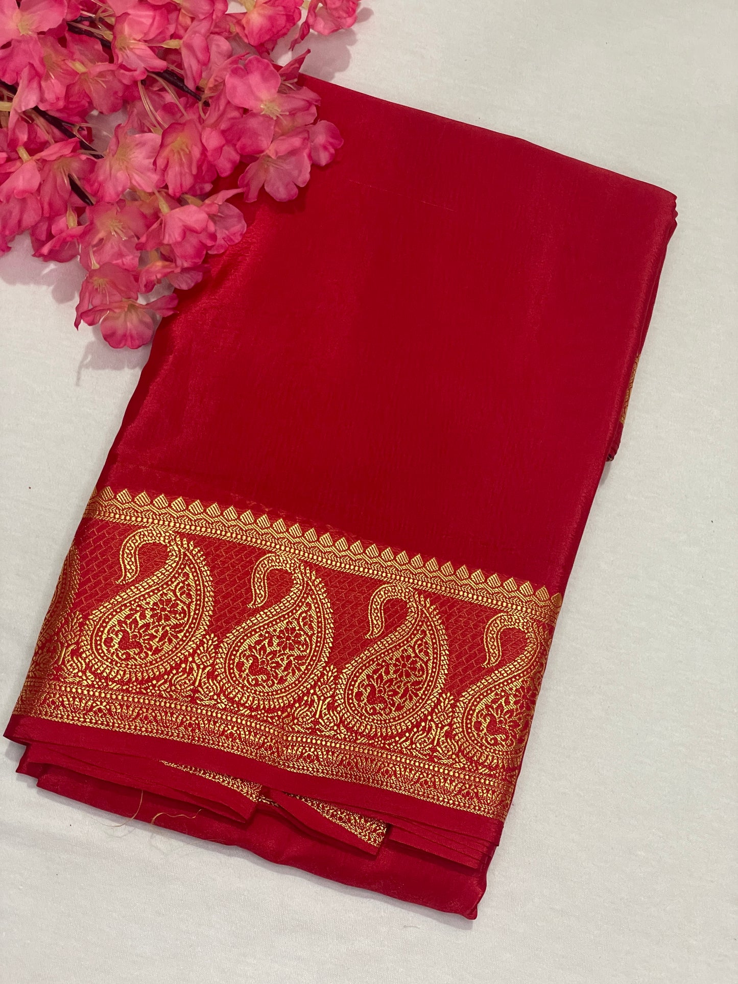 Viscous Mango Border Saree