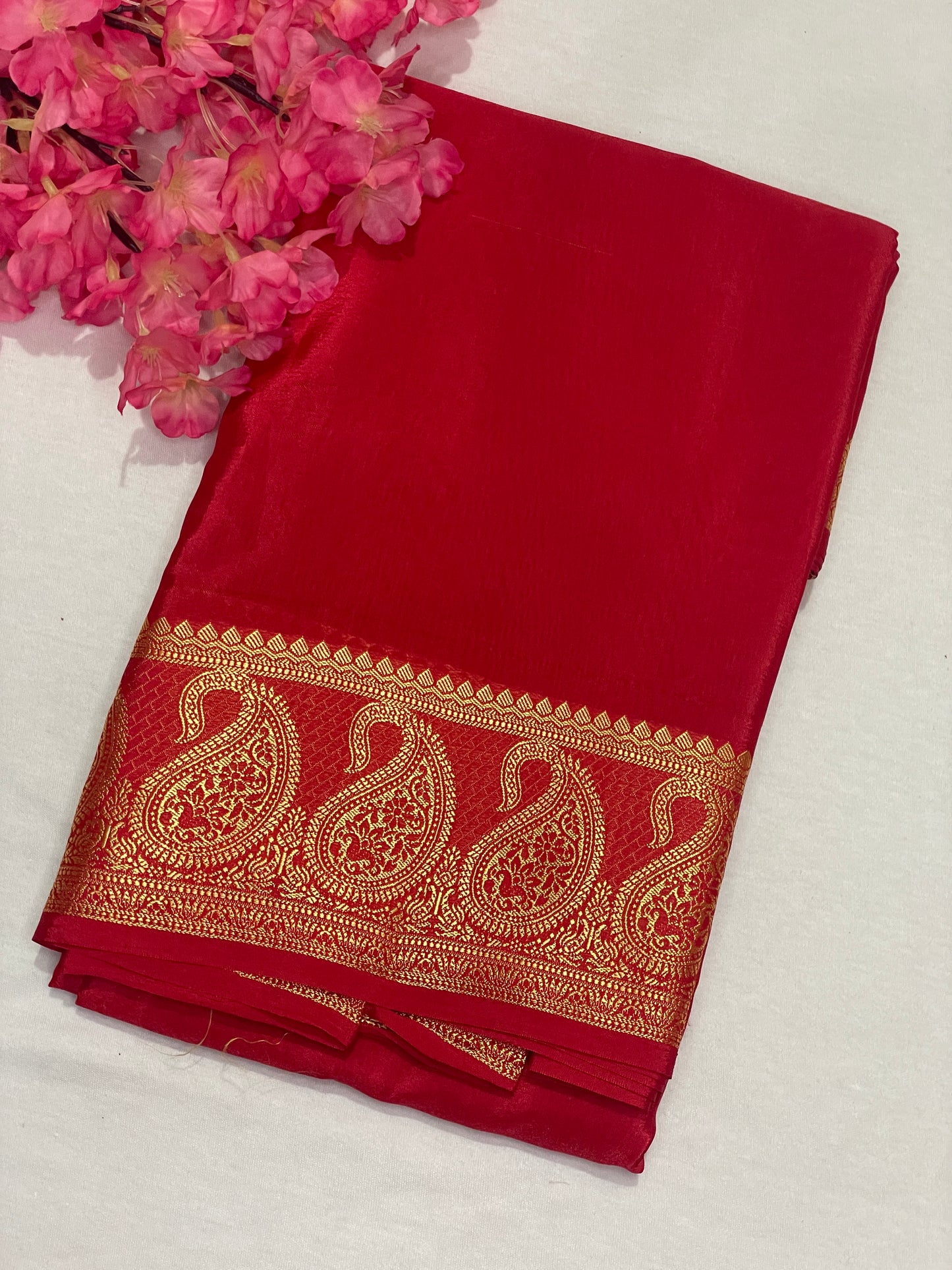Viscous Mango Border Saree