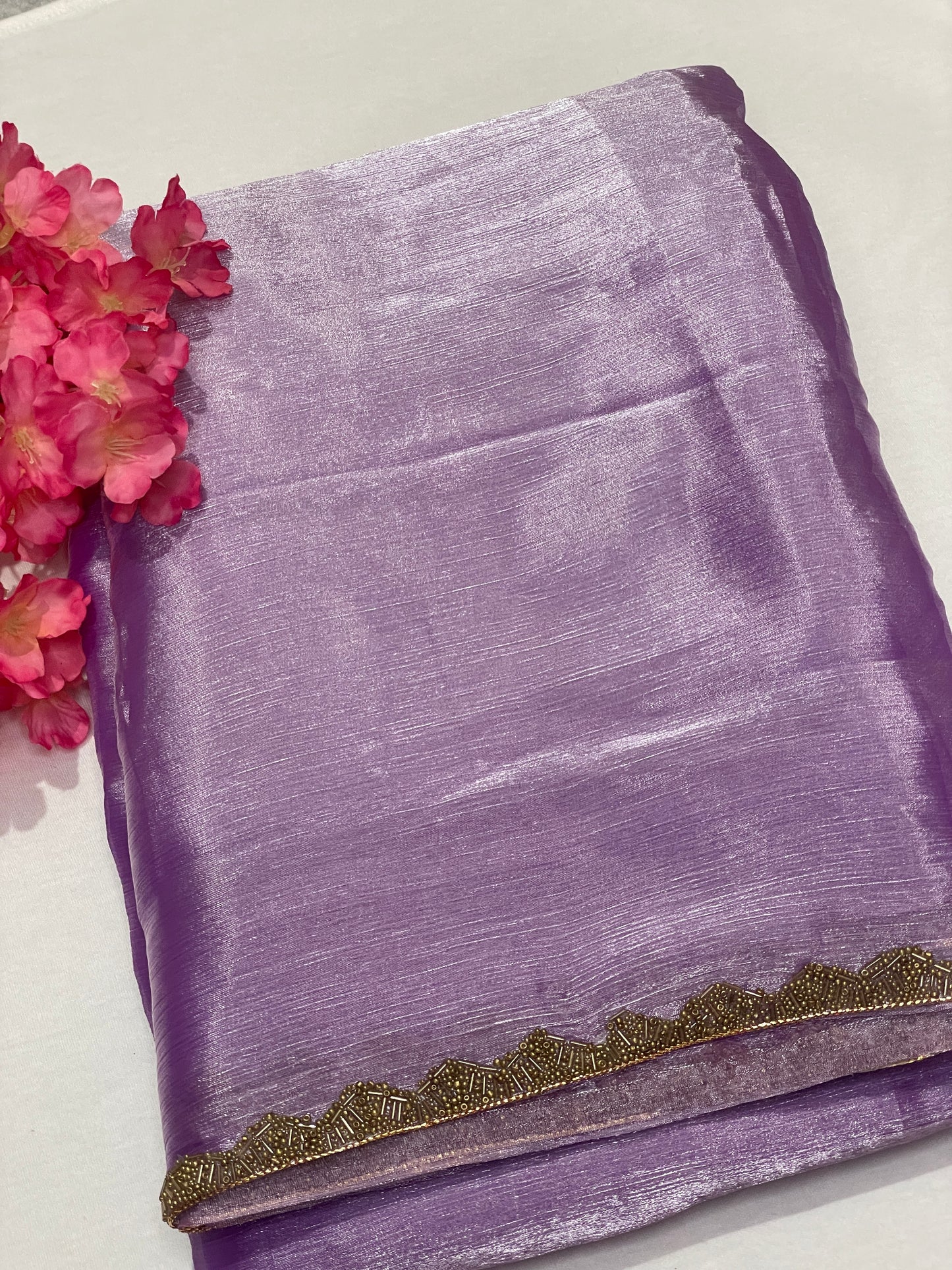 Purple Space Silk Saree