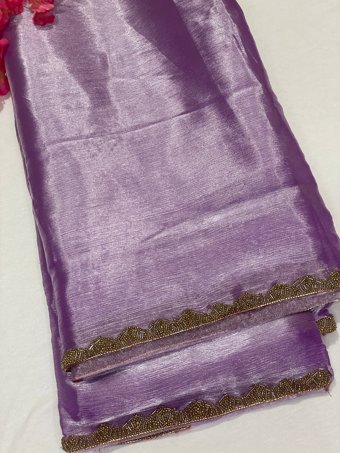 Purple Space Silk Saree