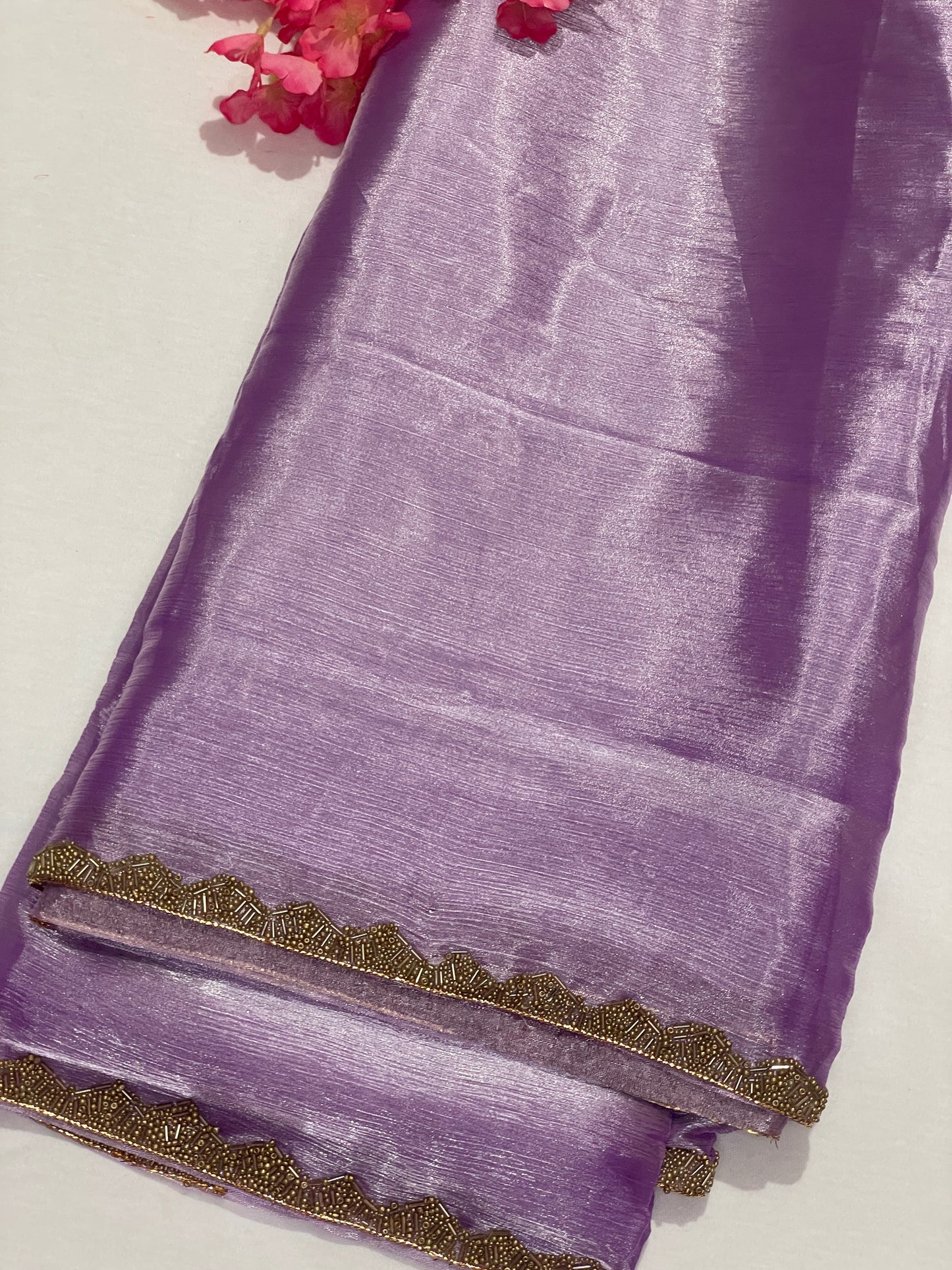 Purple Space Silk Saree