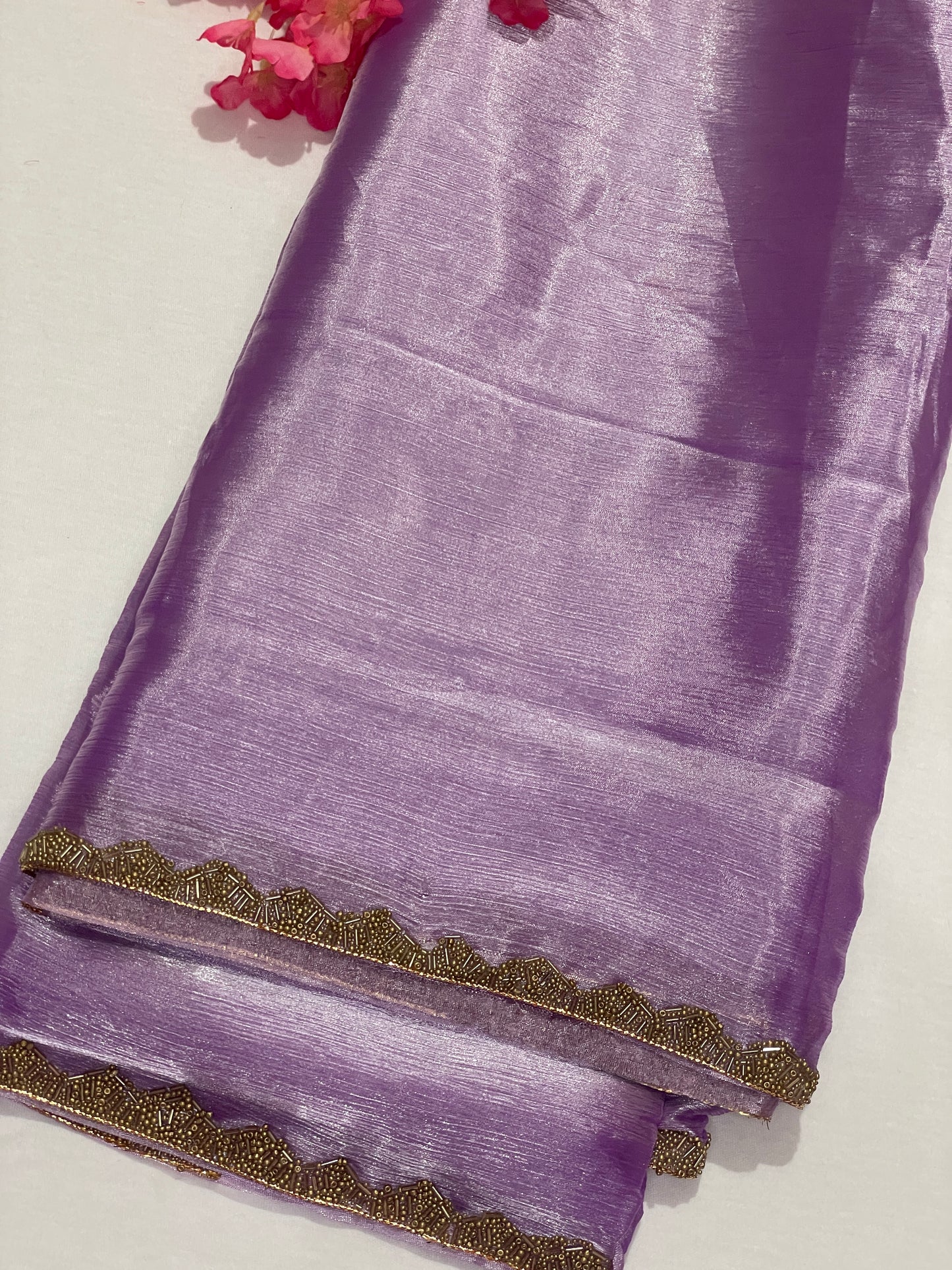 Purple Space Silk Saree